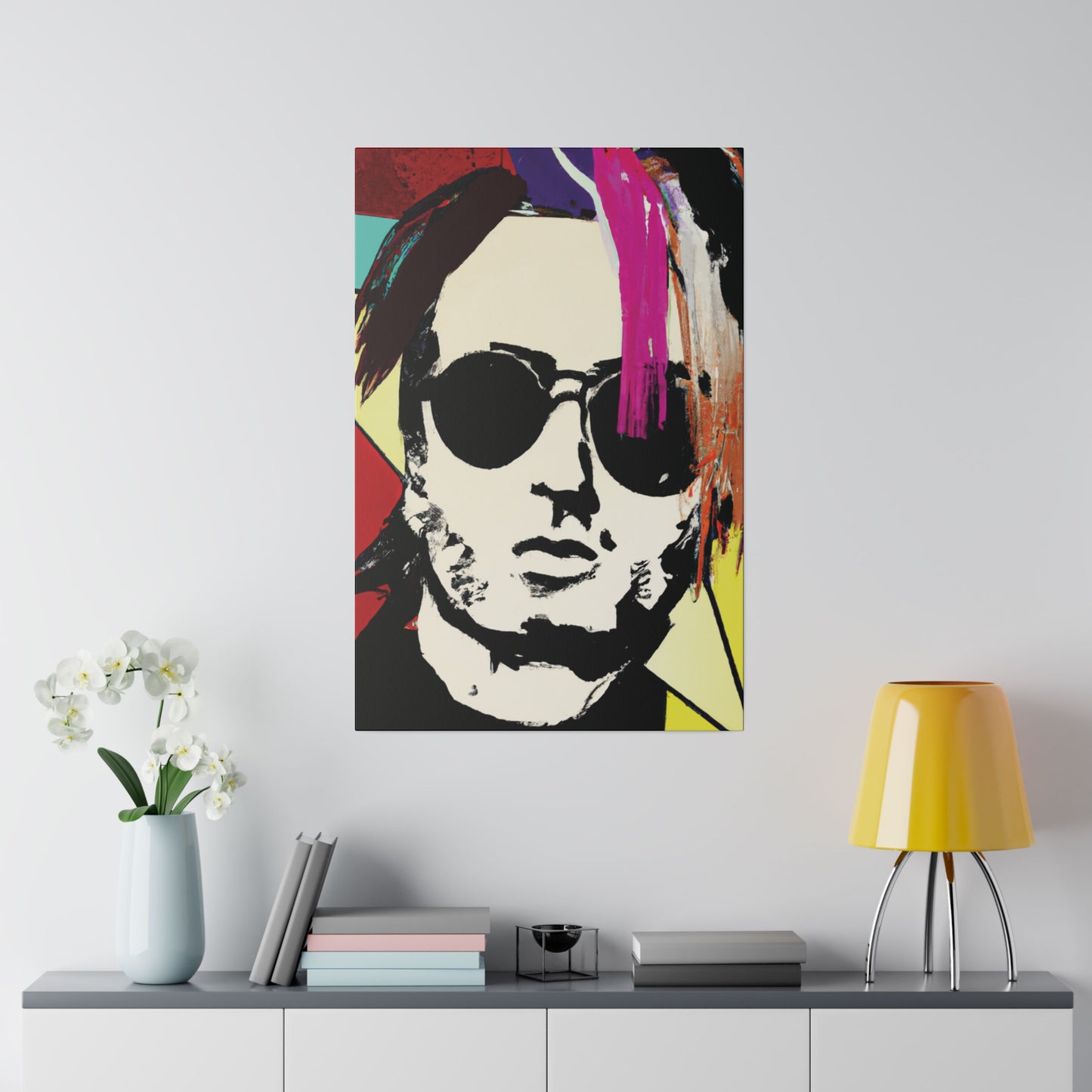 7641U - Rockstar Painting Print | Face | Abstract | Poster | Home Decor | Wall Art | Music Art | Canvas