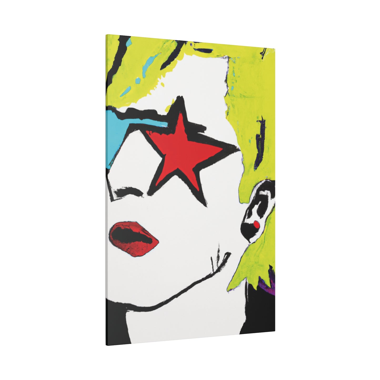 6352S - Rockstar Painting Print | Face | Abstract | Poster | Home Decor | Wall Art | Music Art | Canvas