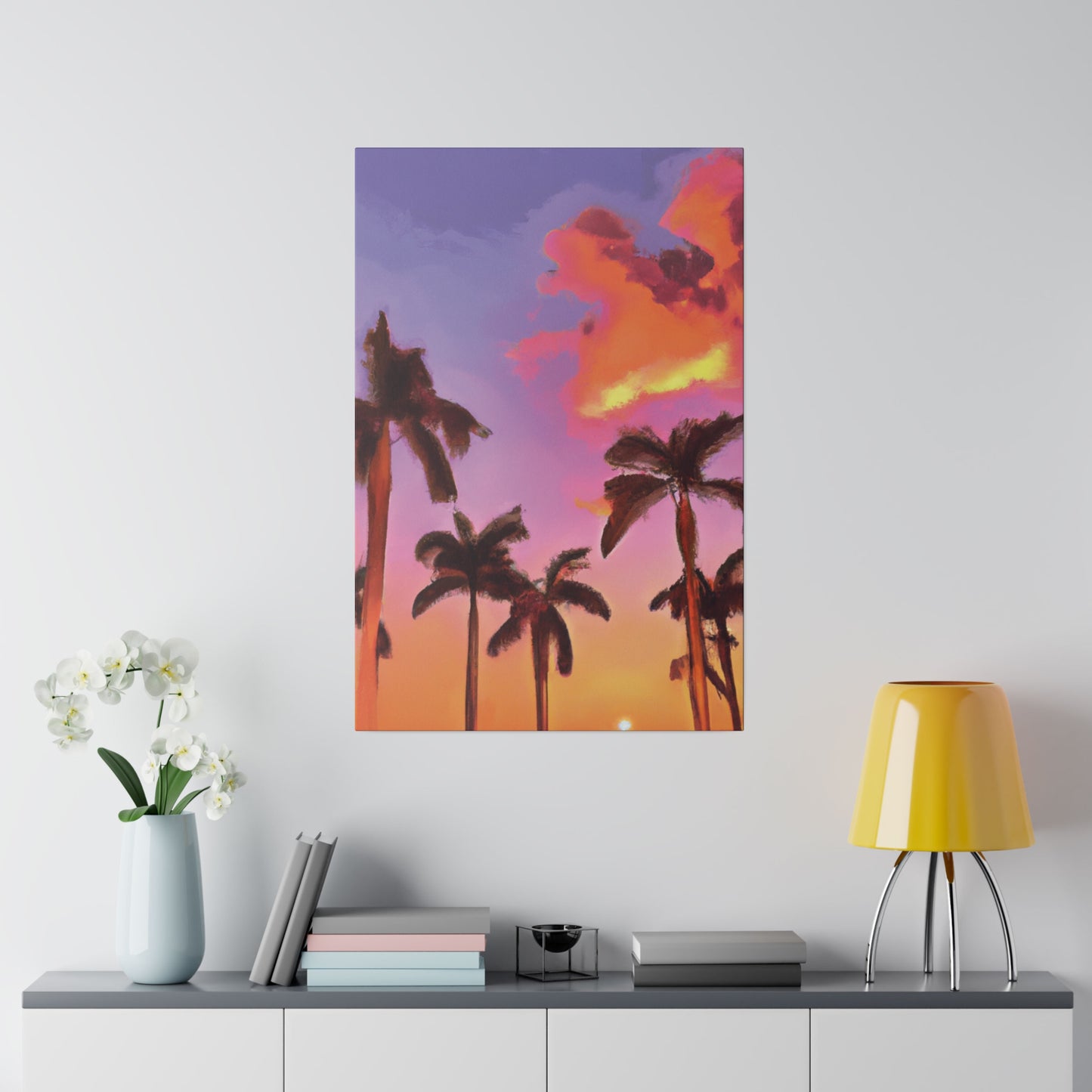 7518V - Miami Beach Sunset Painting Print | Miami | Beach | Sunset | Poster | Home Decor | Wall Art | Canvas