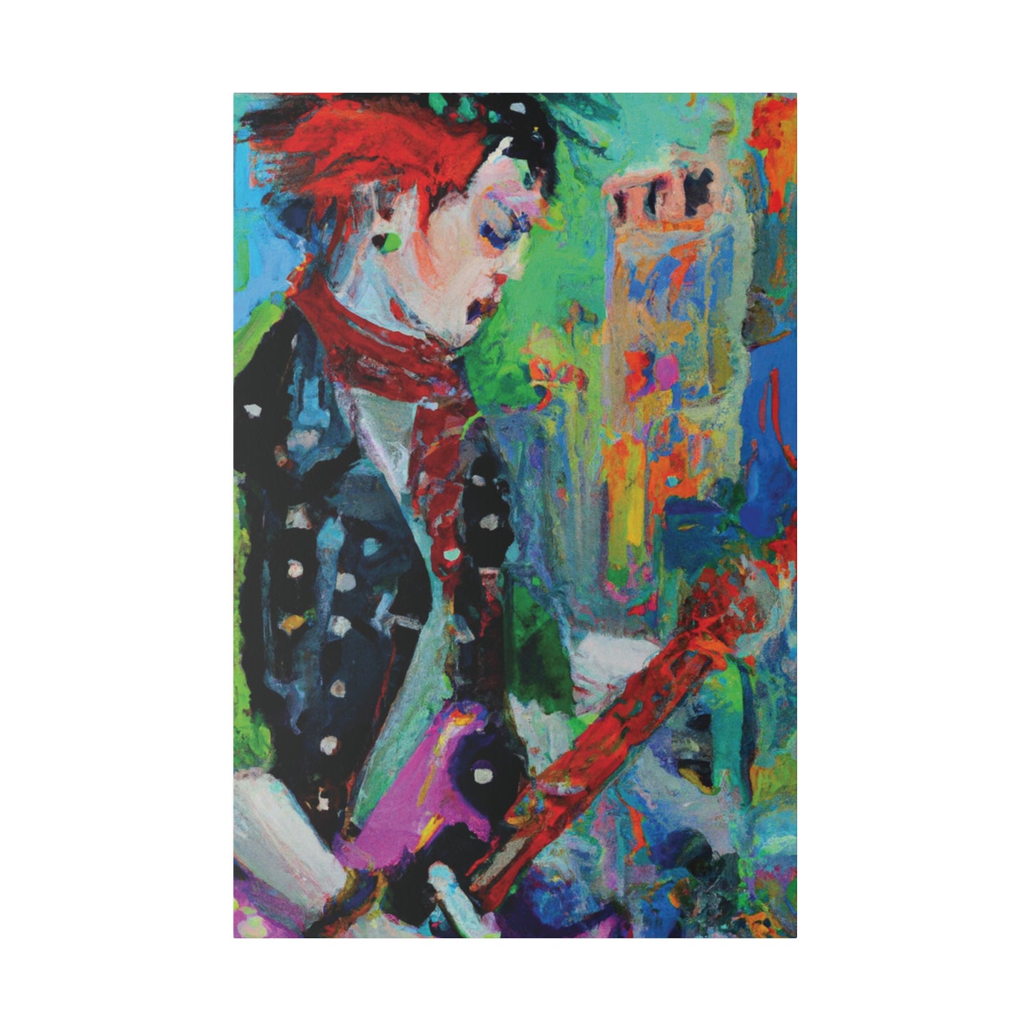 9721W - Rockstar Oil Painting Style Print | Poster | Home Decor | Wall Art | Music Art | Canvas