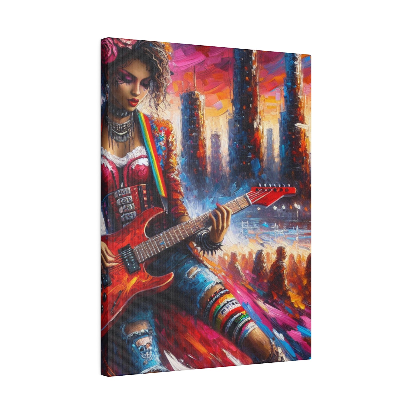 6794Z - Rockstar Oil Painting Style Print | Poster | Home Decor | Wall Art | Music Art | Canvas