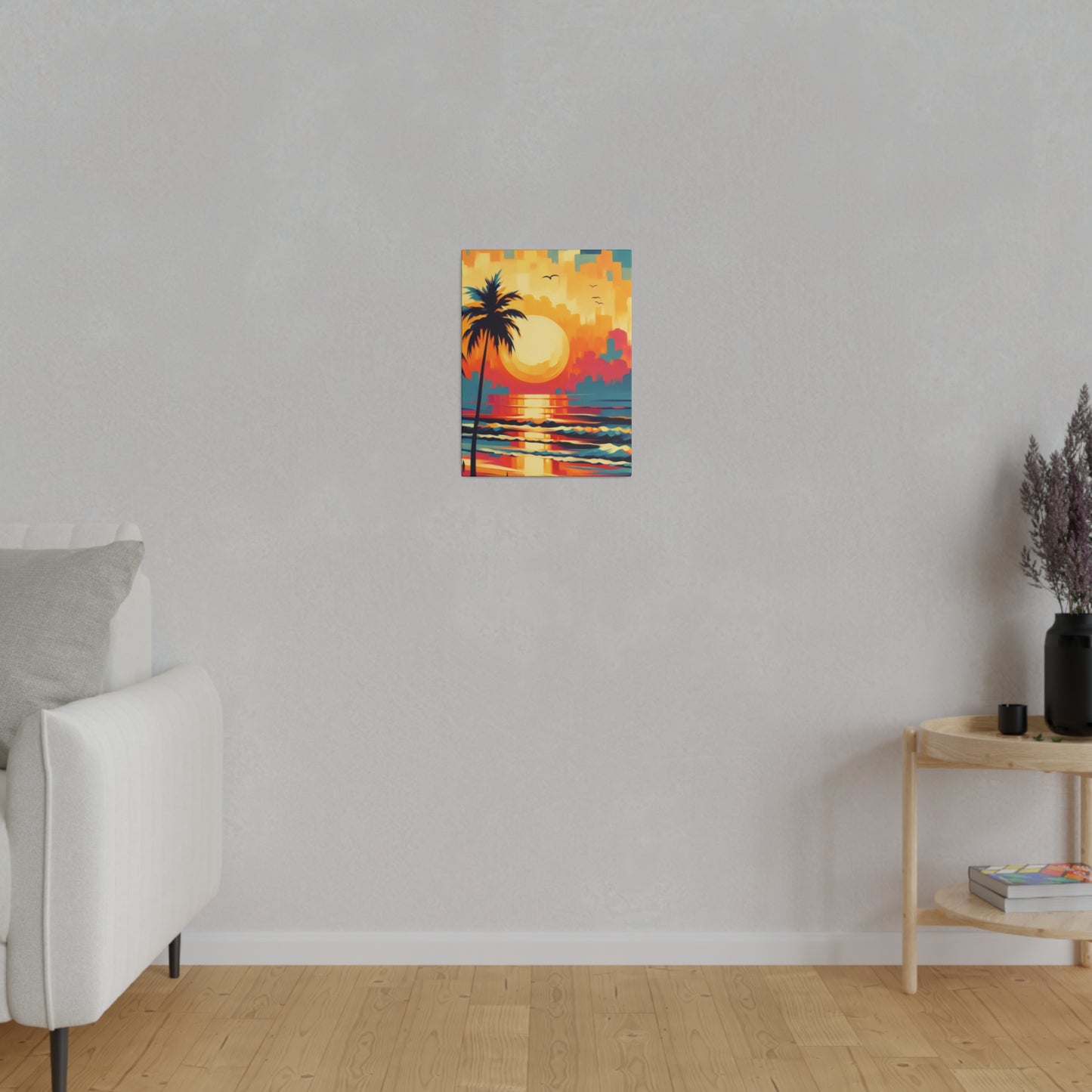 6284F - Miami Beach Sunset Painting Print | Miami | Beach | Sunset | Poster | Home Decor | Wall Art | Canvas