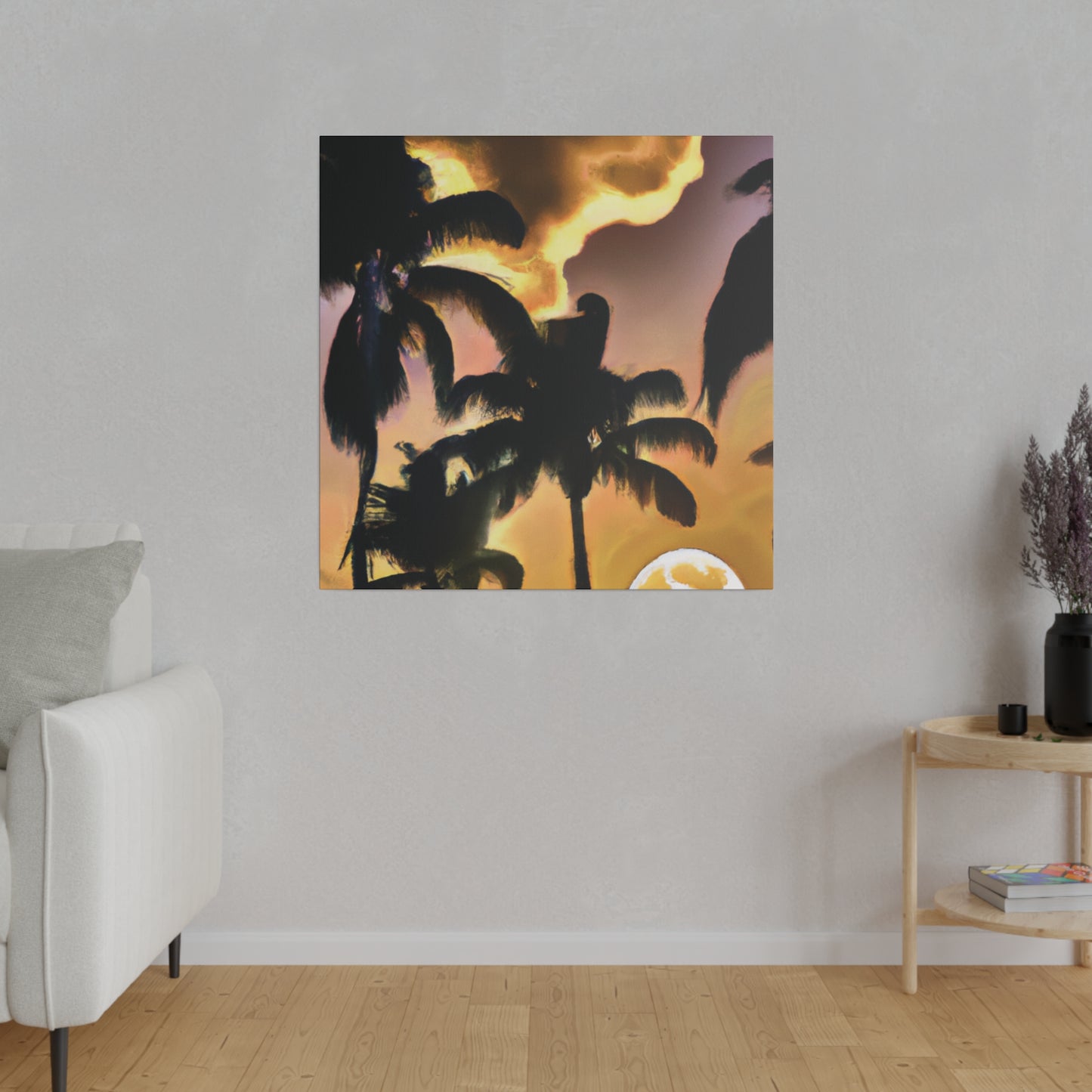 6382Q - Miami Beach Sunset Painting Print | Miami | Beach | Sunset | Poster | Home Decor | Wall Art | Canvas