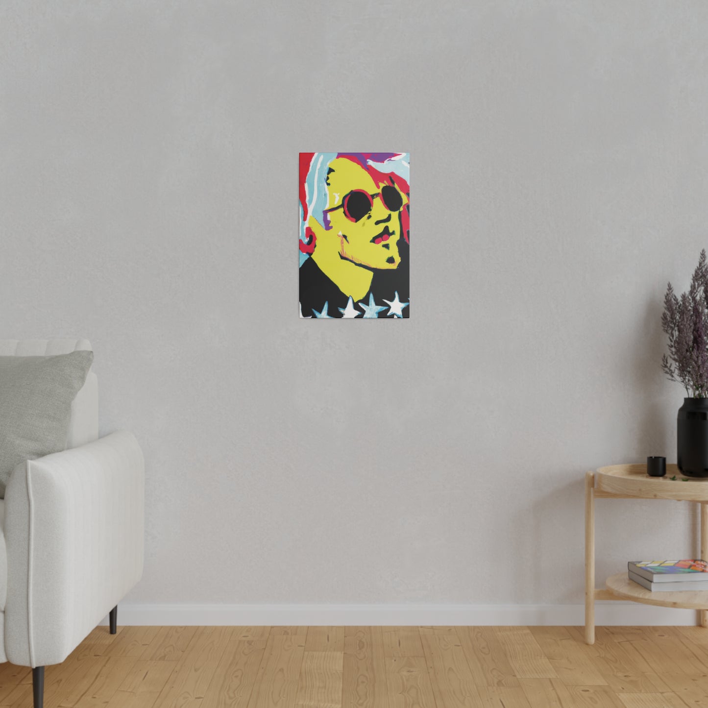 6475K - Rockstar Painting Print | Face | Abstract | Poster | Home Decor | Wall Art | Music Art | Canvas