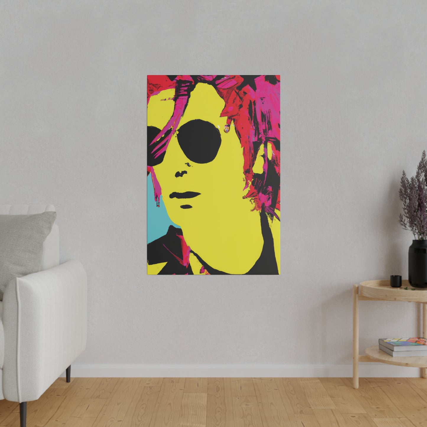 4543A - Rockstar Painting Print | Face | Abstract | Poster | Home Decor | Wall Art | Music Art | Canvas