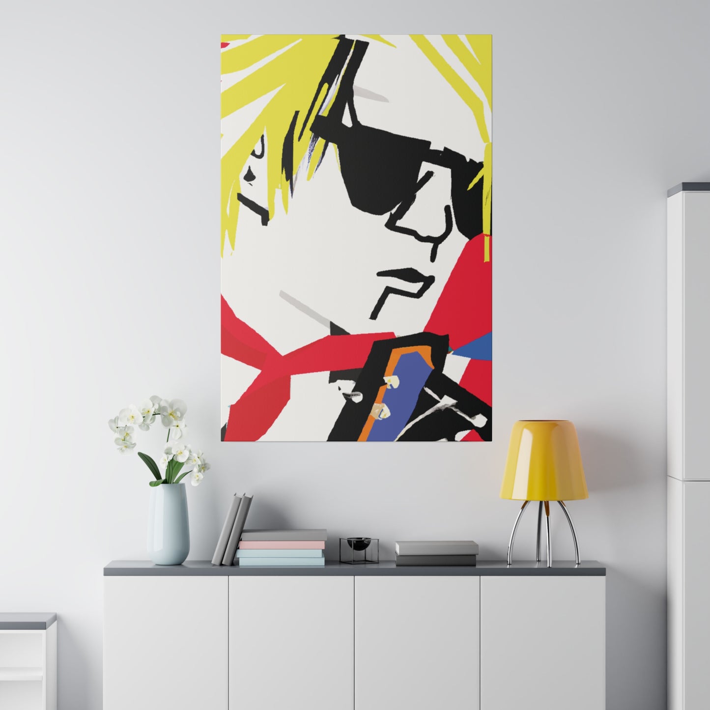 4182X - Rockstar Painting Print | Face | Abstract | Poster | Home Decor | Wall Art | Music Art | Canvas