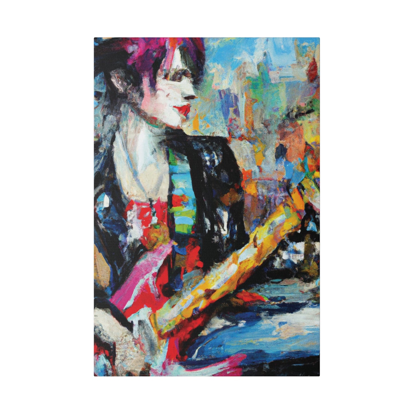 8162K - Rockstar Oil Painting Style Print | Poster | Home Decor | Wall Art | Music Art | Canvas