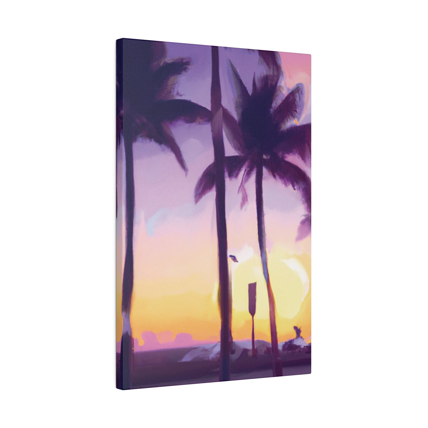 6137G - Miami Beach Sunset Painting Print | Miami | Beach | Sunset | Poster | Home Decor | Wall Art | Canvas