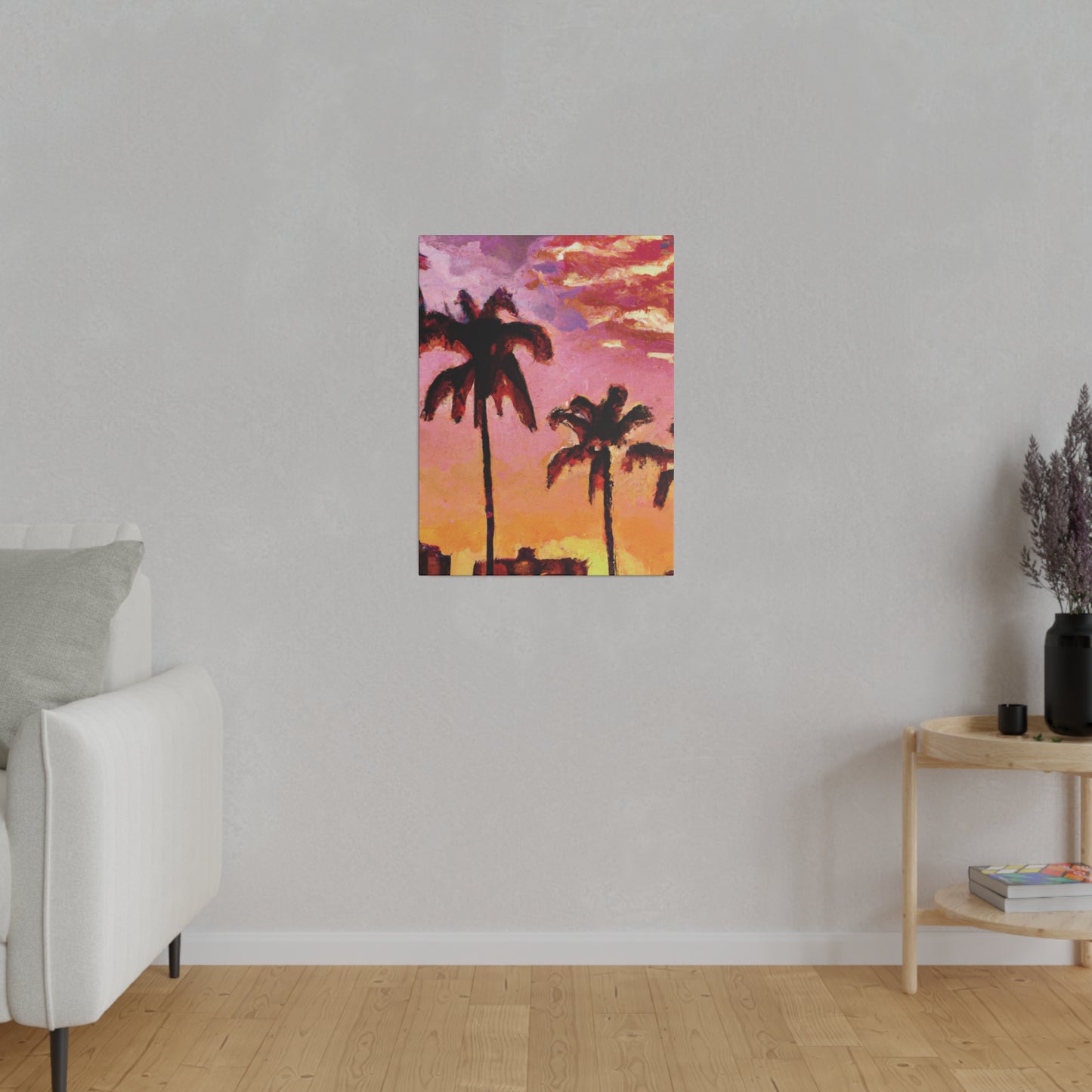 7485A - Miami Beach Sunset Painting Print | Miami | Beach | Sunset | Poster | Home Decor | Wall Art | Canvas