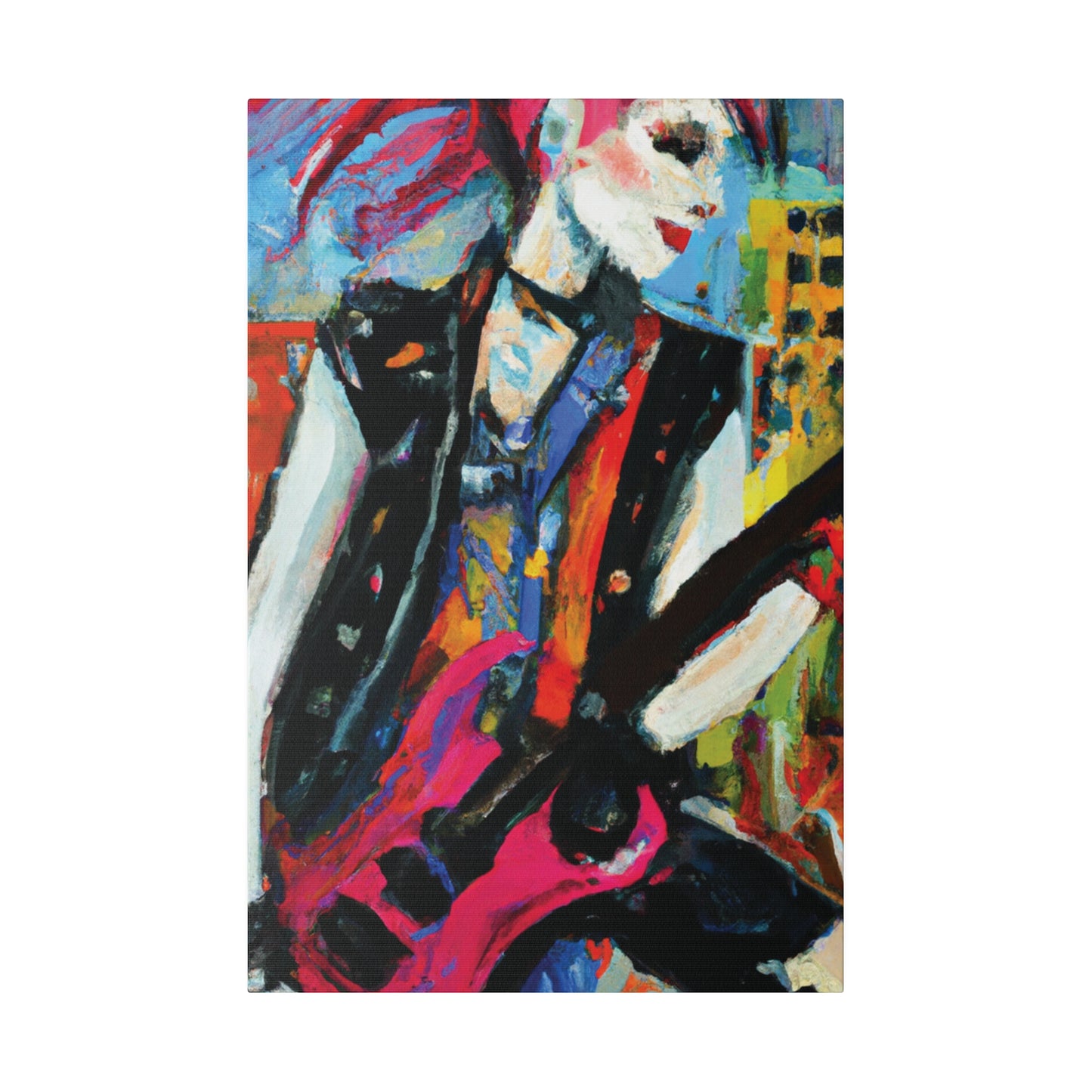 6735O - Rockstar Oil Painting Style Print | Poster | Home Decor | Wall Art | Music Art | Canvas