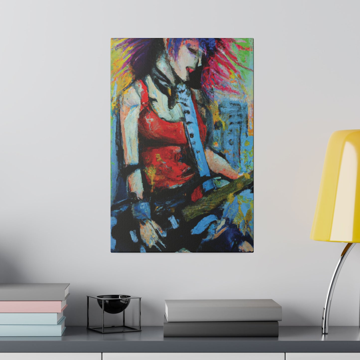 8424V - Rockstar Oil Painting Style Print | Poster | Home Decor | Wall Art | Music Art | Canvas