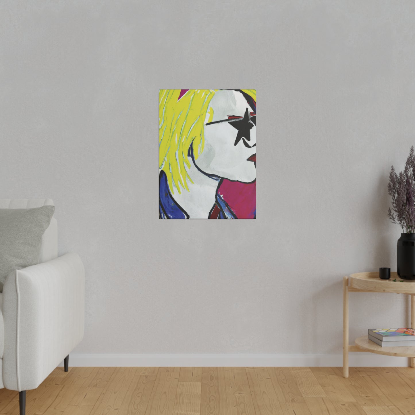 9373P - Rockstar Painting Print | Face | Abstract | Poster | Home Decor | Wall Art | Music Art | Canvas