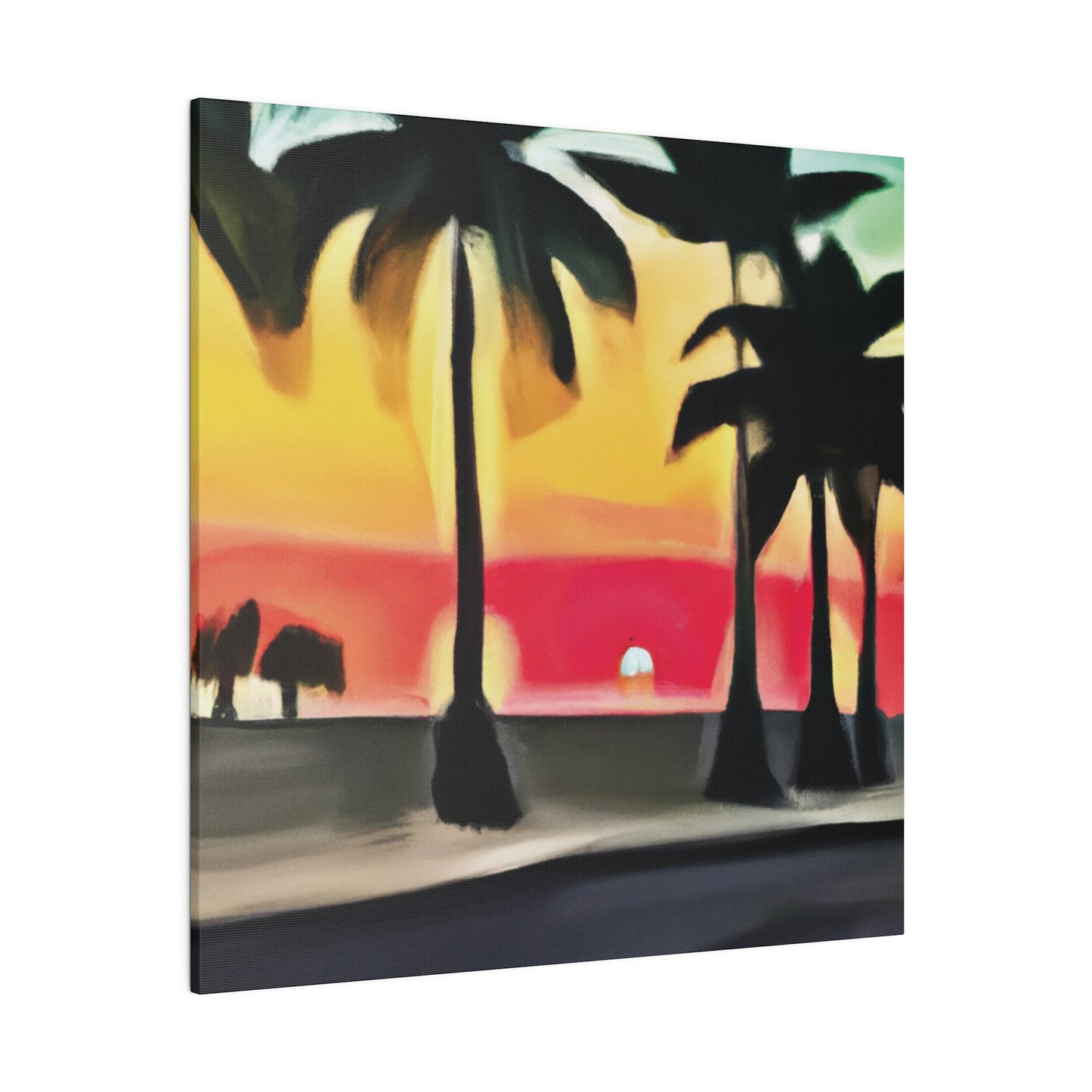 6057U - Miami Beach Sunset Painting Print | Miami | Beach | Sunset | Poster | Home Decor | Wall Art | Canvas