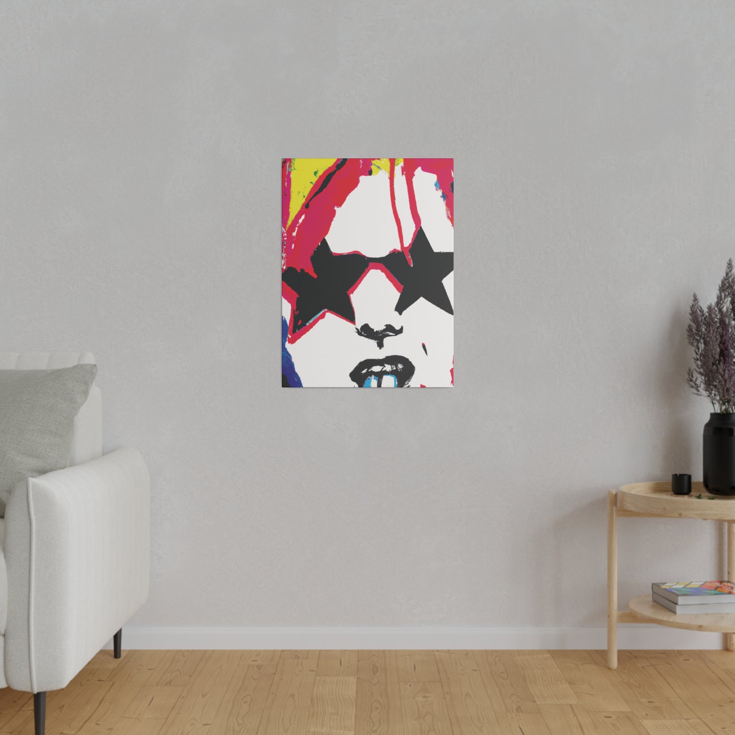 5681G - Rockstar Painting Print | Face | Abstract | Poster | Home Decor | Wall Art | Music Art | Canvas