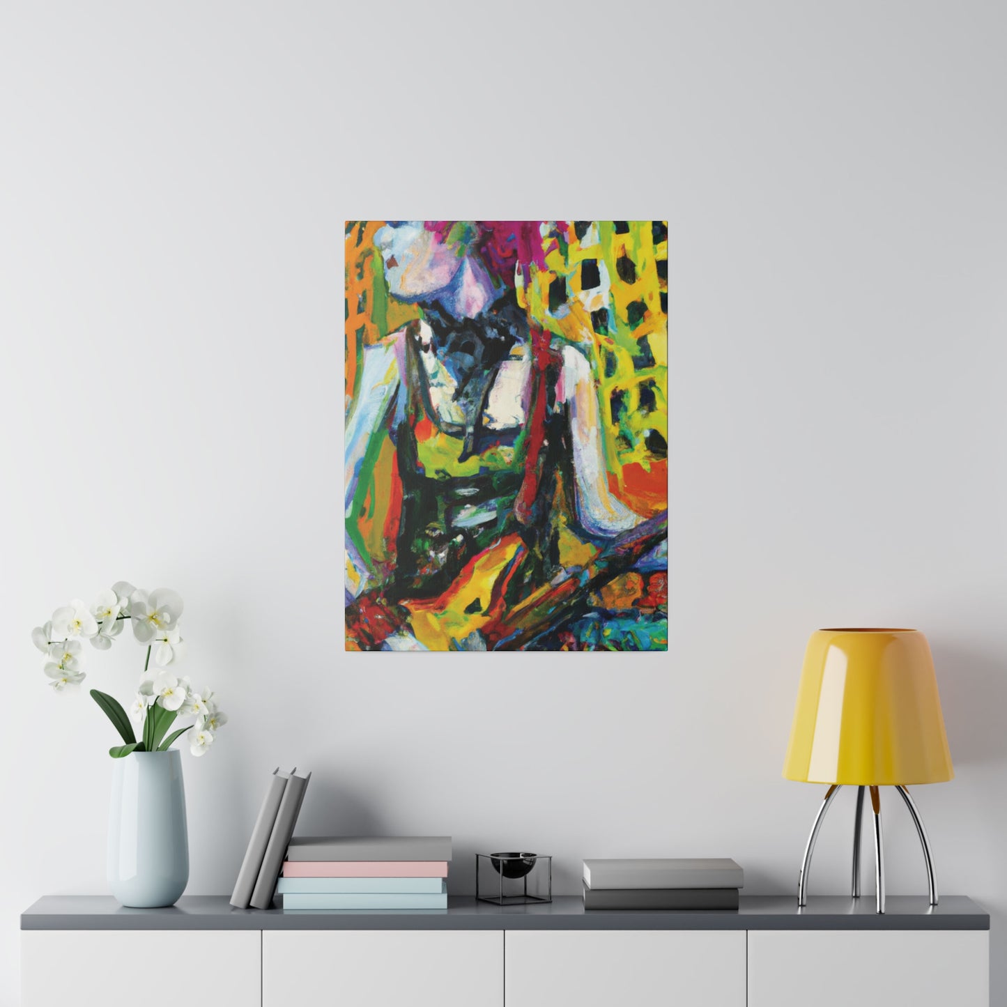 4793Z - Rockstar Oil Painting Style Print | Poster | Home Decor | Wall Art | Music Art | Canvas