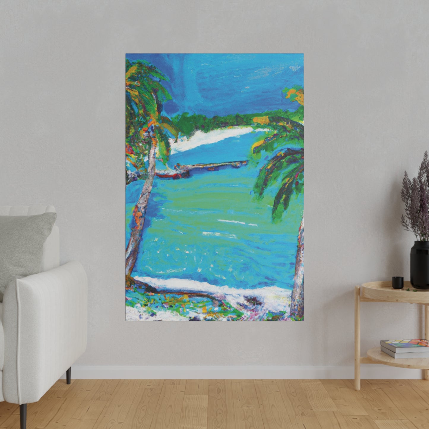 2499M - Bahamas Ocean Painting Print | Bahamas | Ocean | Beach | Poster | Home Decor | Wall Art | Canvas