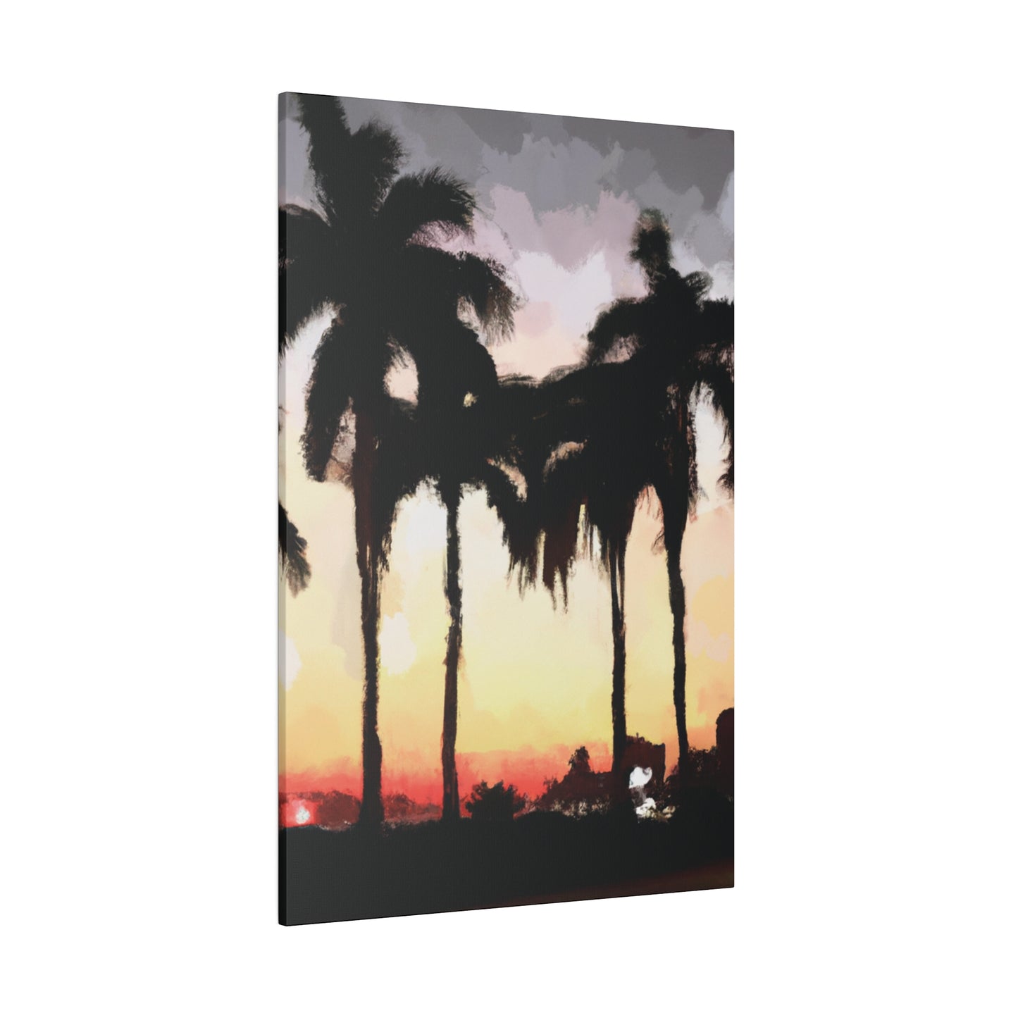 4763J - Miami Beach Sunset Painting Print | Miami | Beach | Sunset | Poster | Home Decor | Wall Art | Canvas