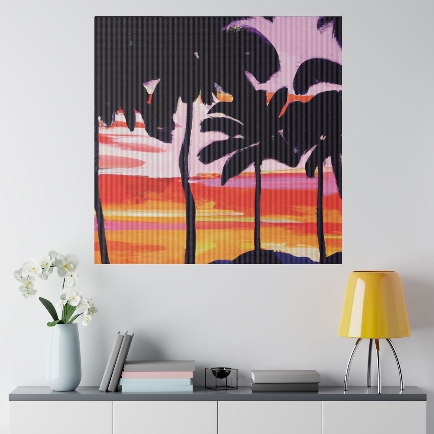 2948T - Miami Beach Sunset Painting Print | Miami | Beach | Sunset | Poster | Home Decor | Wall Art | Canvas