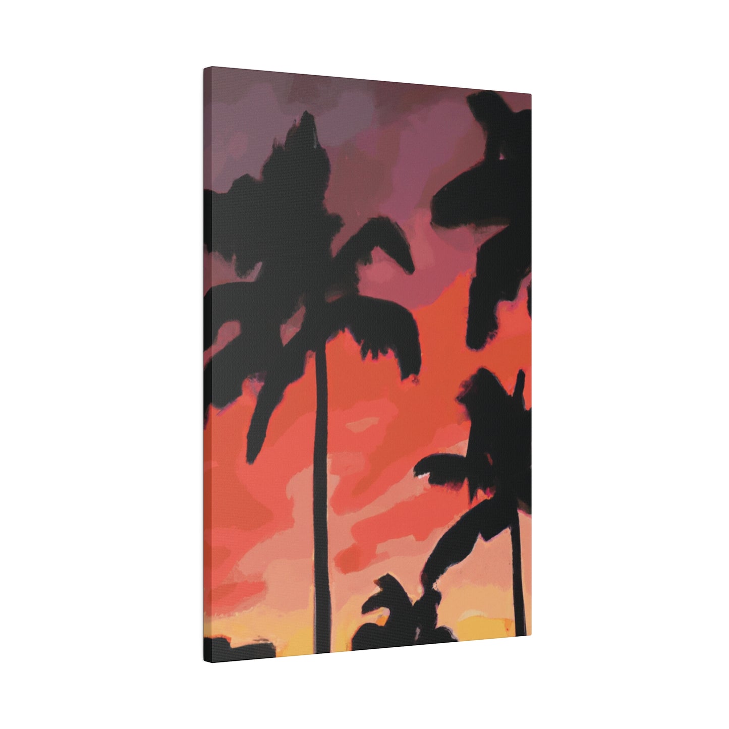 9324K - Miami Beach Sunset Painting Print | Miami | Beach | Sunset | Poster | Home Decor | Wall Art | Canvas