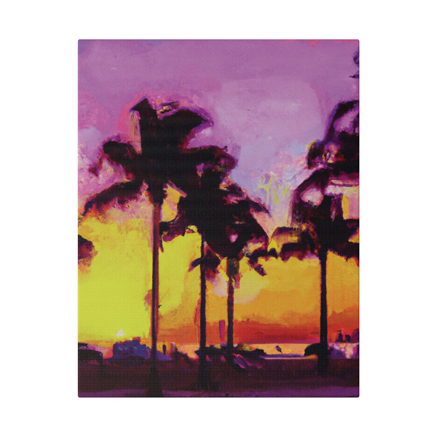 3958L - Miami Beach Sunset Painting Print | Miami | Beach | Sunset | Poster | Home Decor | Wall Art | Canvas