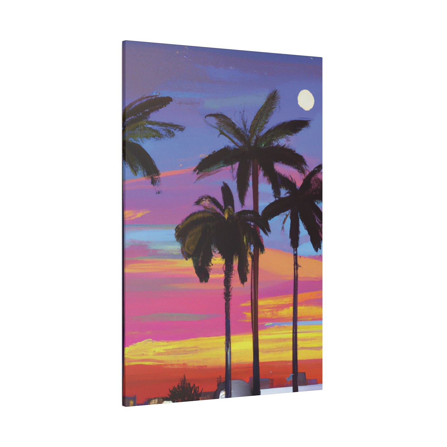 4360Y - Miami Beach Sunset Painting Print | Miami | Beach | Sunset | Poster | Home Decor | Wall Art | Canvas