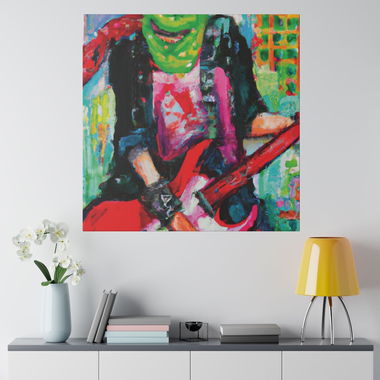 3075J - Rockstar Oil Painting Style Print | Poster | Home Decor | Wall Art | Music Art | Canvas