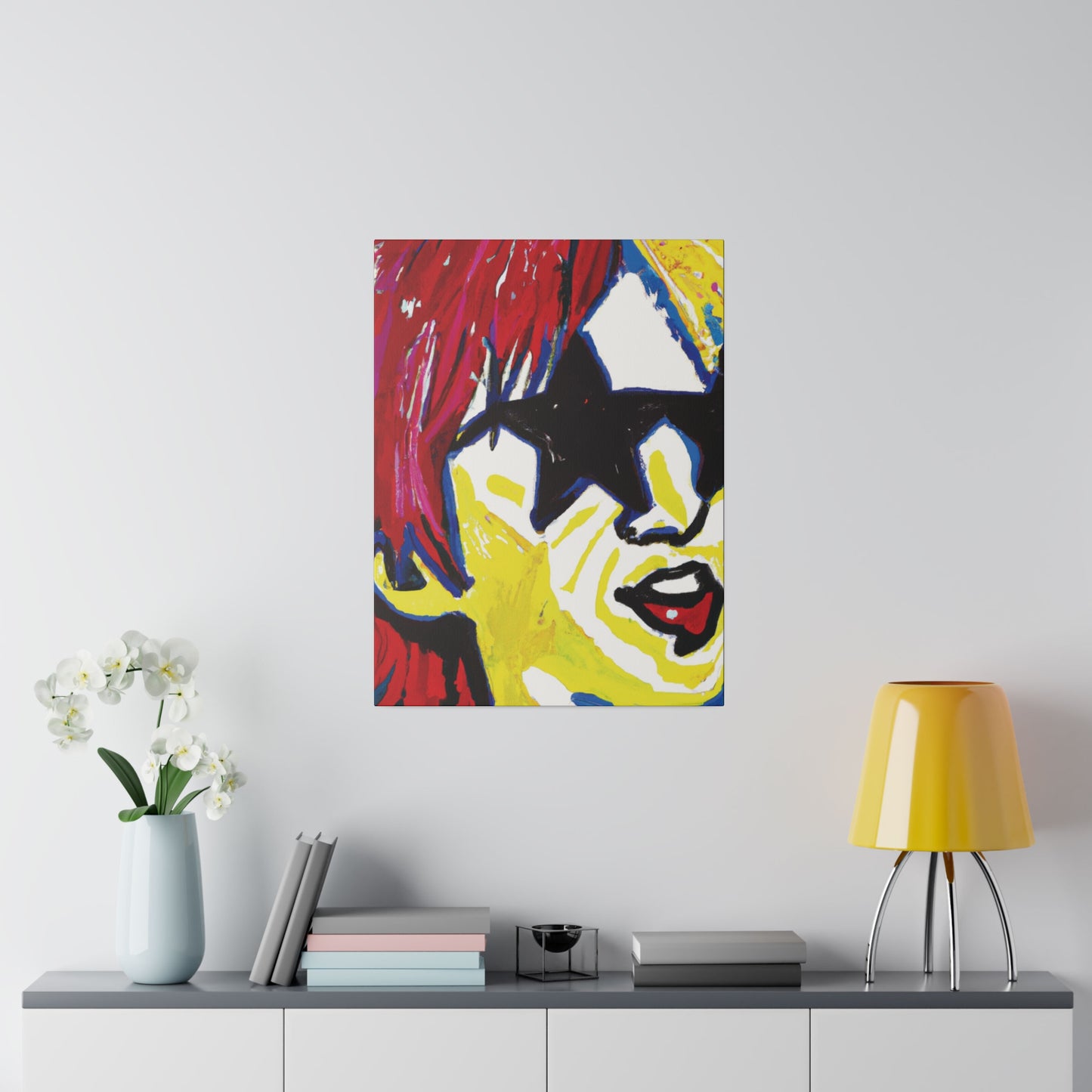 7485G - Rockstar Painting Print | Face | Abstract | Poster | Home Decor | Wall Art | Music Art | Canvas