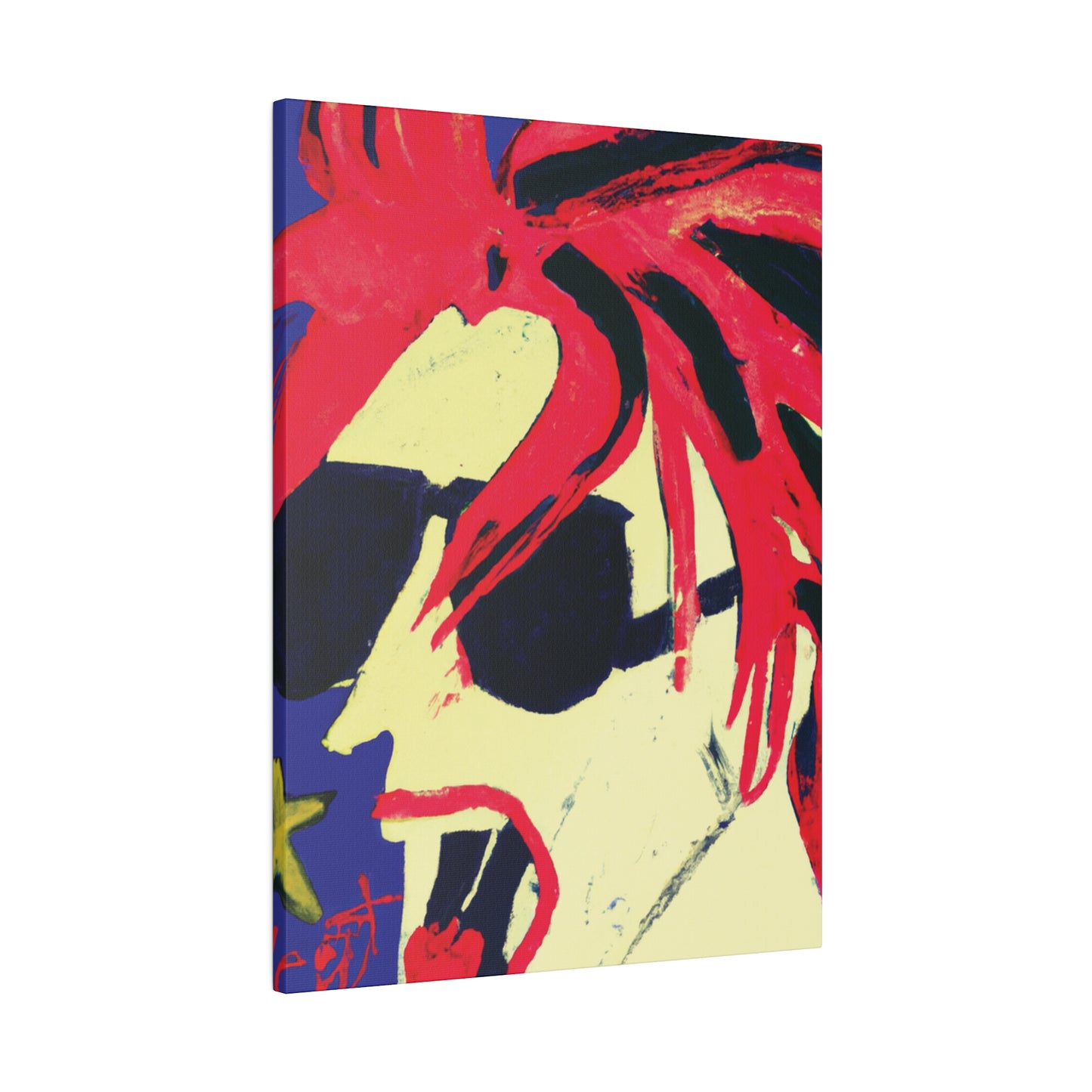 8409V - Rockstar Painting Print | Face | Abstract | Poster | Home Decor | Wall Art | Music Art | Canvas