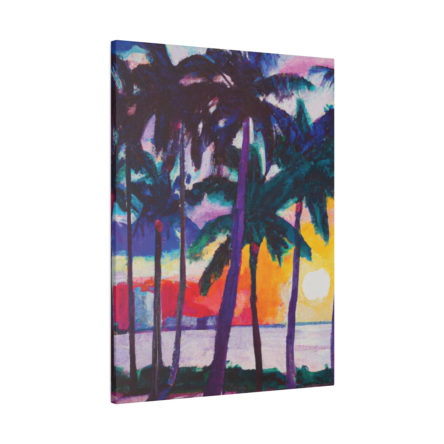 3259X - Miami Beach Sunset Painting Print | Miami | Beach | Sunset | Poster | Home Decor | Wall Art | Canvas