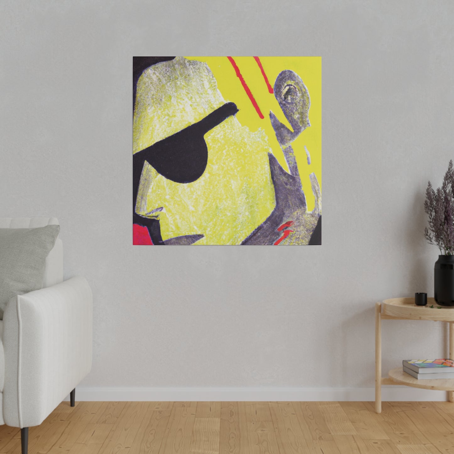 2942F - Rockstar Painting Print | Face | Abstract | Poster | Home Decor | Wall Art | Music Art | Canvas