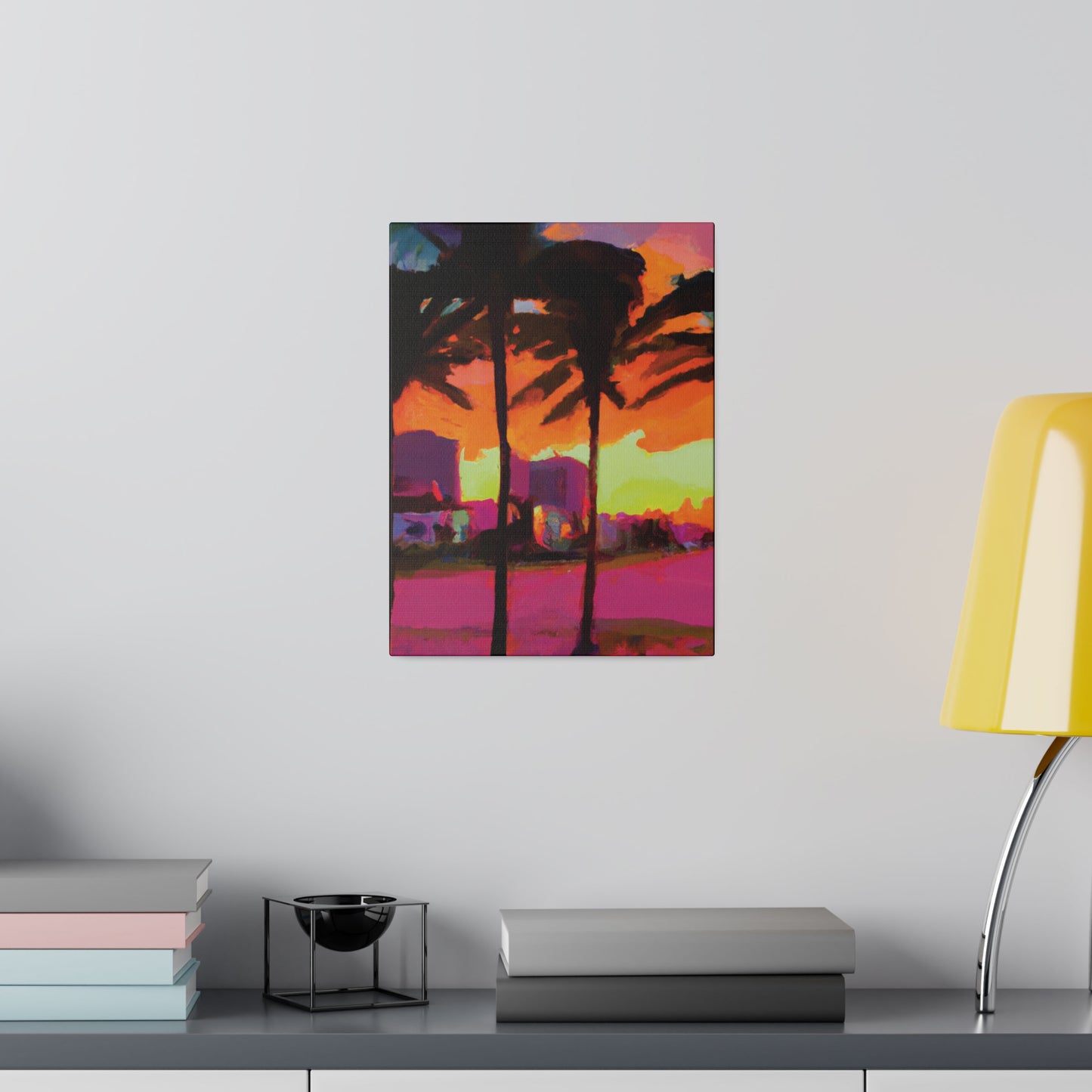 4596G - Miami Beach Sunset Painting Print | Miami | Beach | Sunset | Poster | Home Decor | Wall Art | Canvas