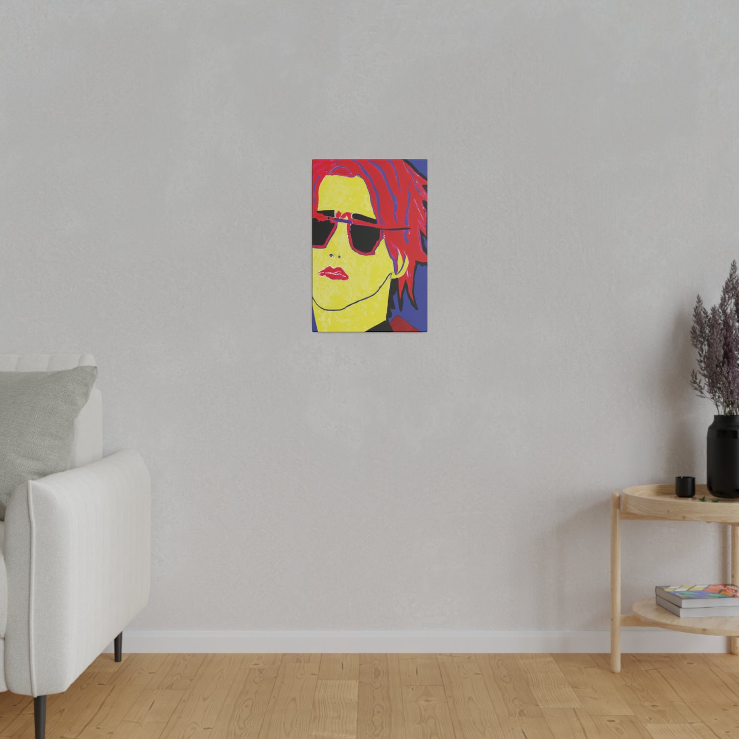 1943P - Rockstar Painting Print | Face | Abstract | Poster | Home Decor | Wall Art | Music Art | Canvas