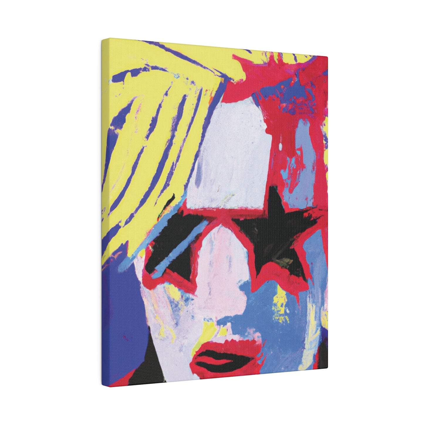 4762T - Rockstar Painting Print | Face | Abstract | Poster | Home Decor | Wall Art | Music Art | Canvas
