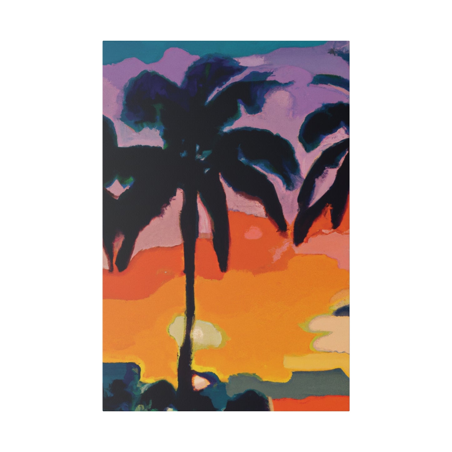 7875Z - Miami Beach Sunset Painting Print | Miami | Beach | Sunset | Poster | Home Decor | Wall Art | Canvas