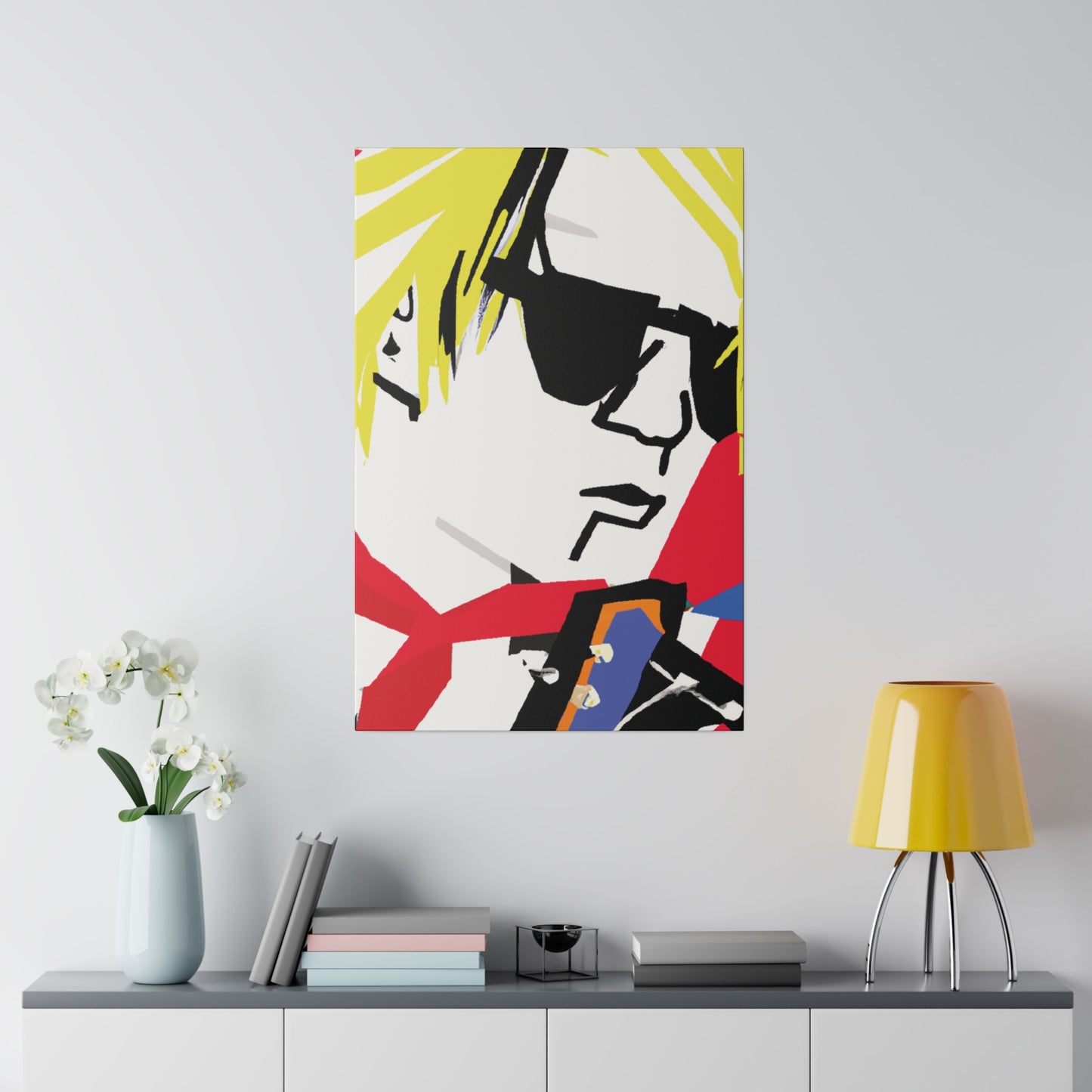 4182X - Rockstar Painting Print | Face | Abstract | Poster | Home Decor | Wall Art | Music Art | Canvas