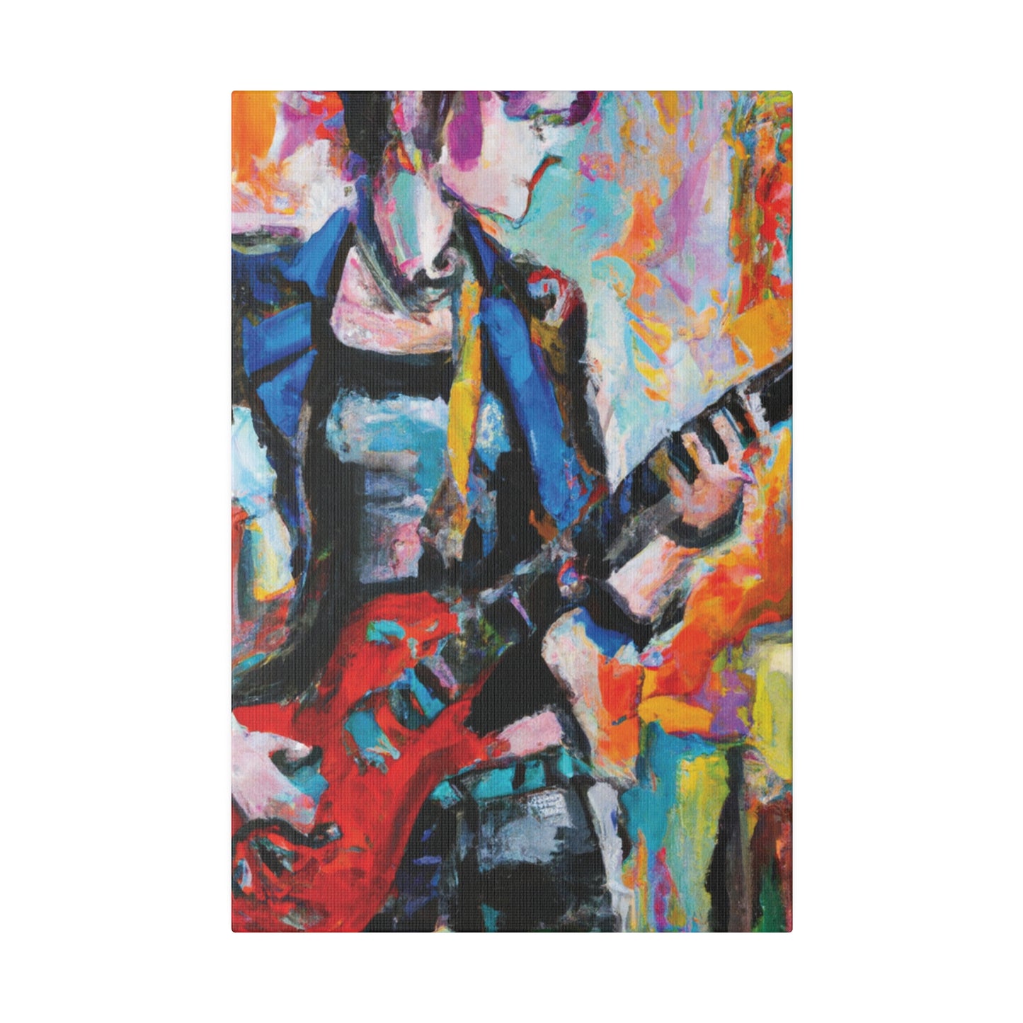 3278V - Rockstar Oil Painting Style Print | Poster | Home Decor | Wall Art | Music Art | Canvas