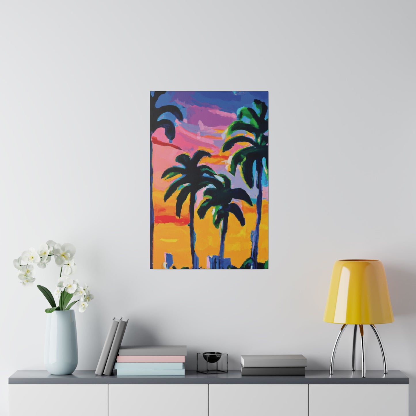 7409P - Miami Beach Sunset Painting Print | Miami | Beach | Sunset | Poster | Home Decor | Wall Art | Canvas