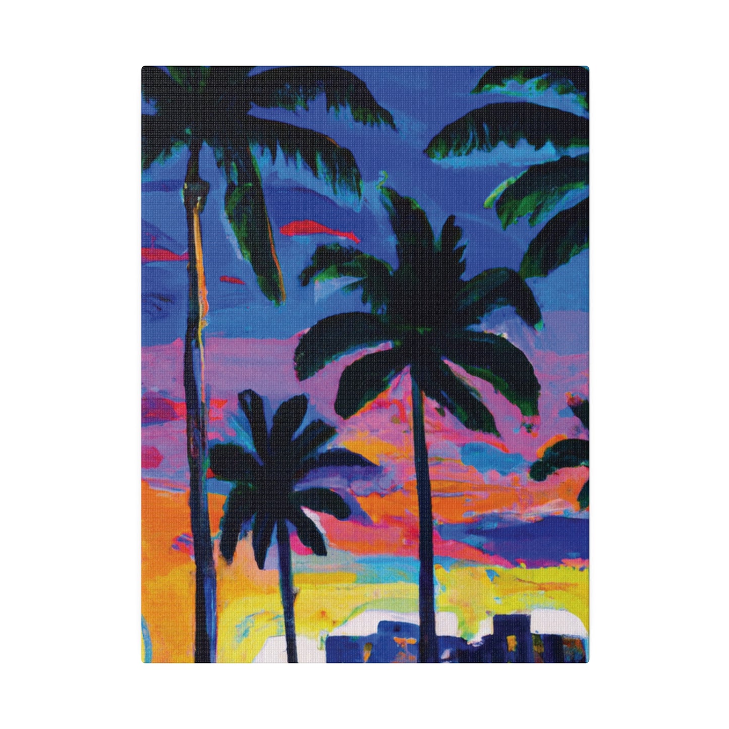 4621L - Miami Beach Sunset Painting Print | Miami | Beach | Sunset | Poster | Home Decor | Wall Art | Canvas