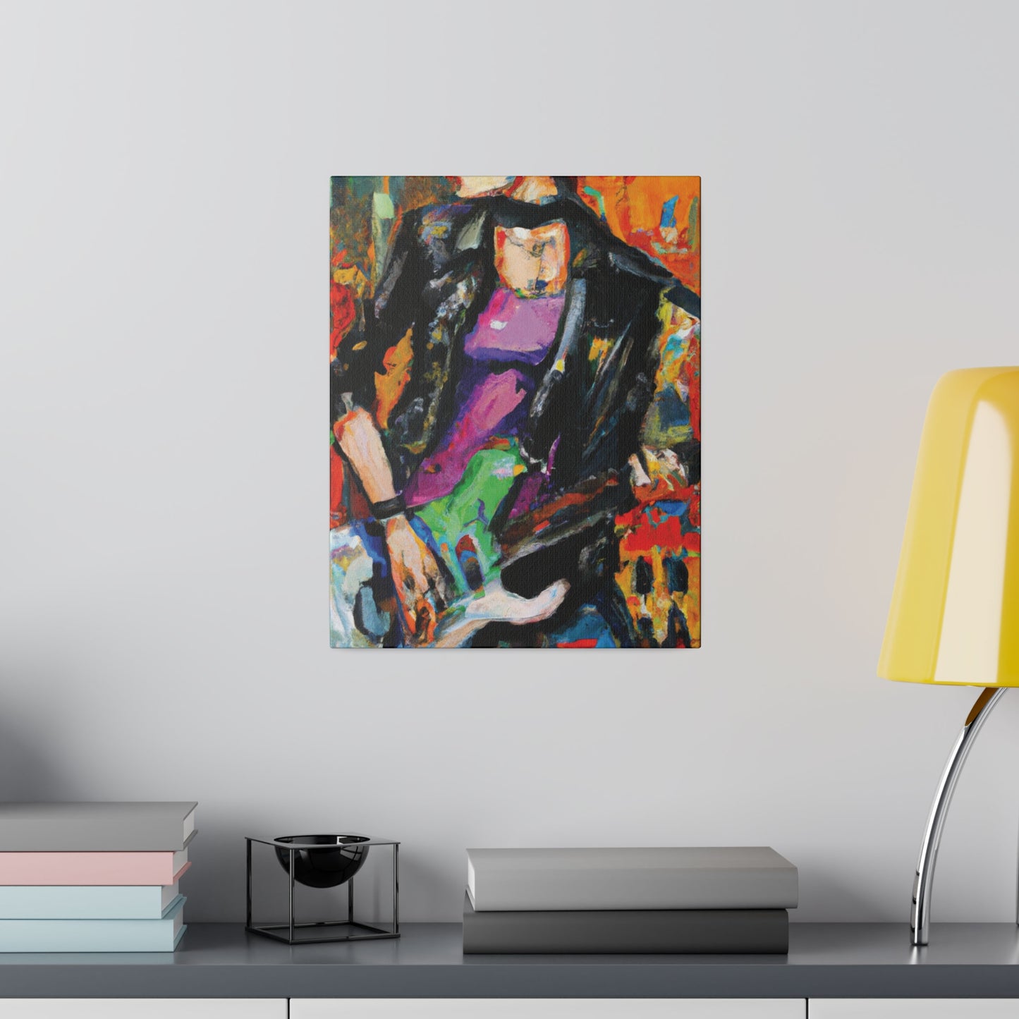 4895R - Rockstar Oil Painting Style Print | Poster | Home Decor | Wall Art | Music Art | Canvas