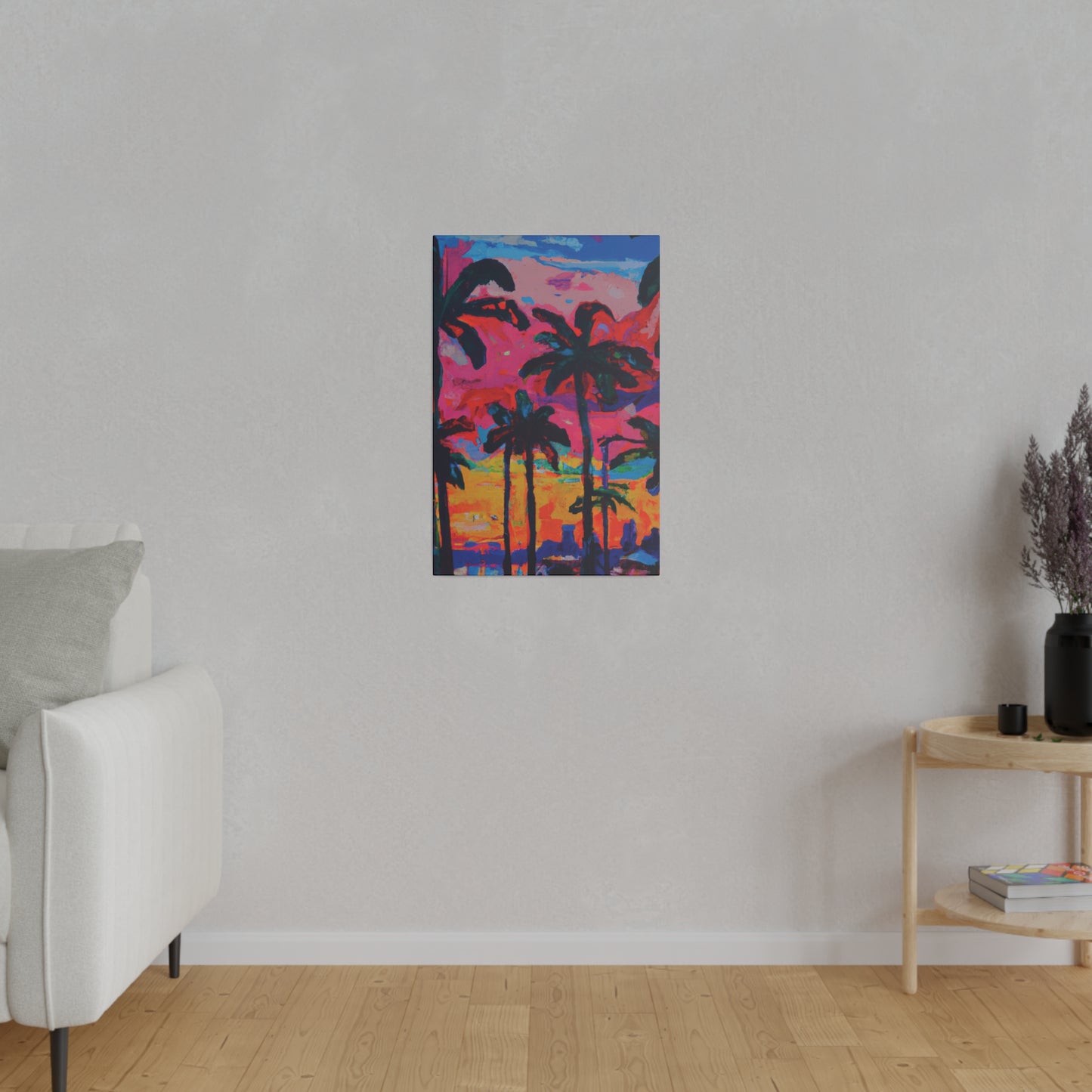 2821A - Miami Beach Sunset Painting Print | Miami | Beach | Sunset | Poster | Home Decor | Wall Art | Canvas