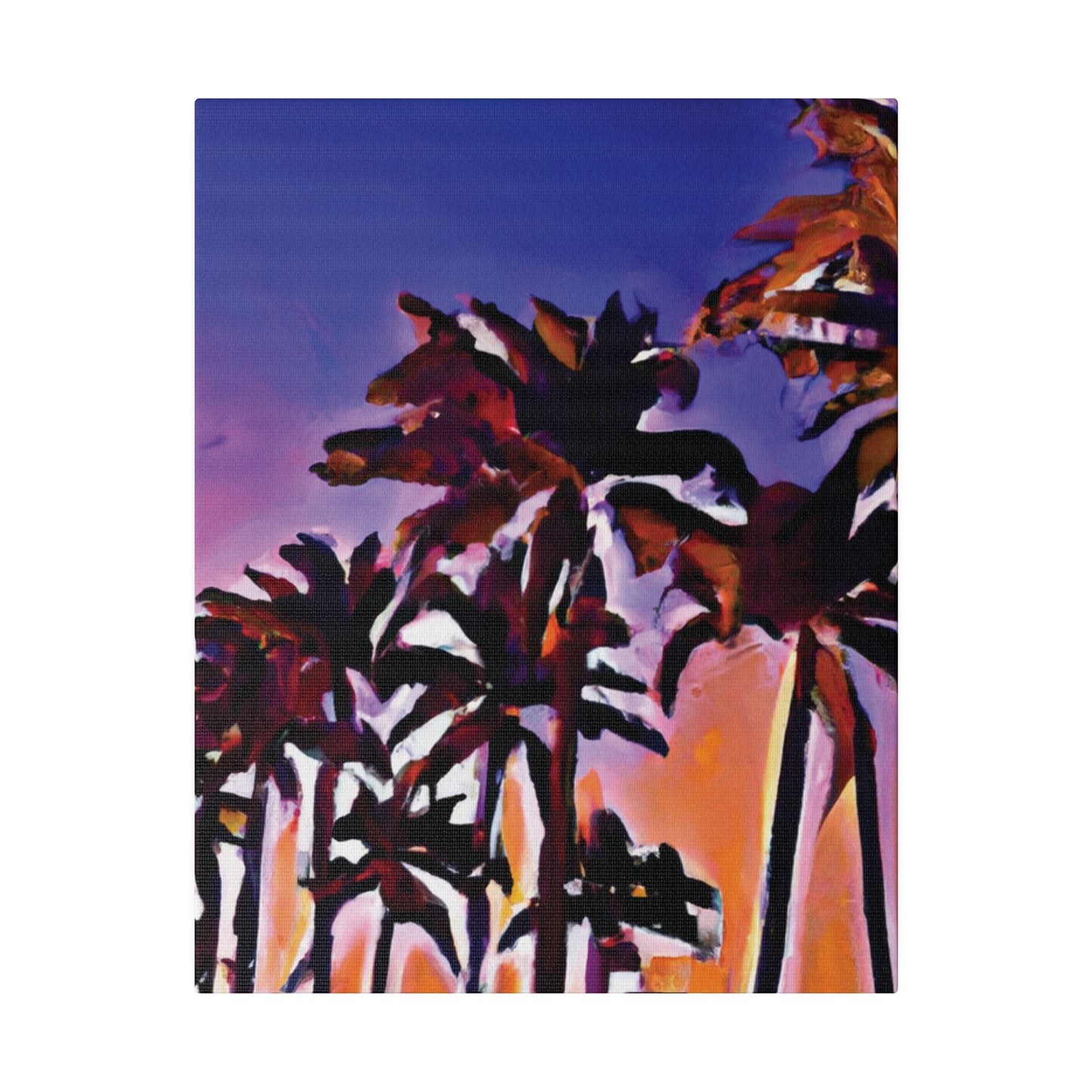 1463E - Miami Beach Sunset Painting Print | Miami | Beach | Sunset | Poster | Home Decor | Wall Art | Canvas