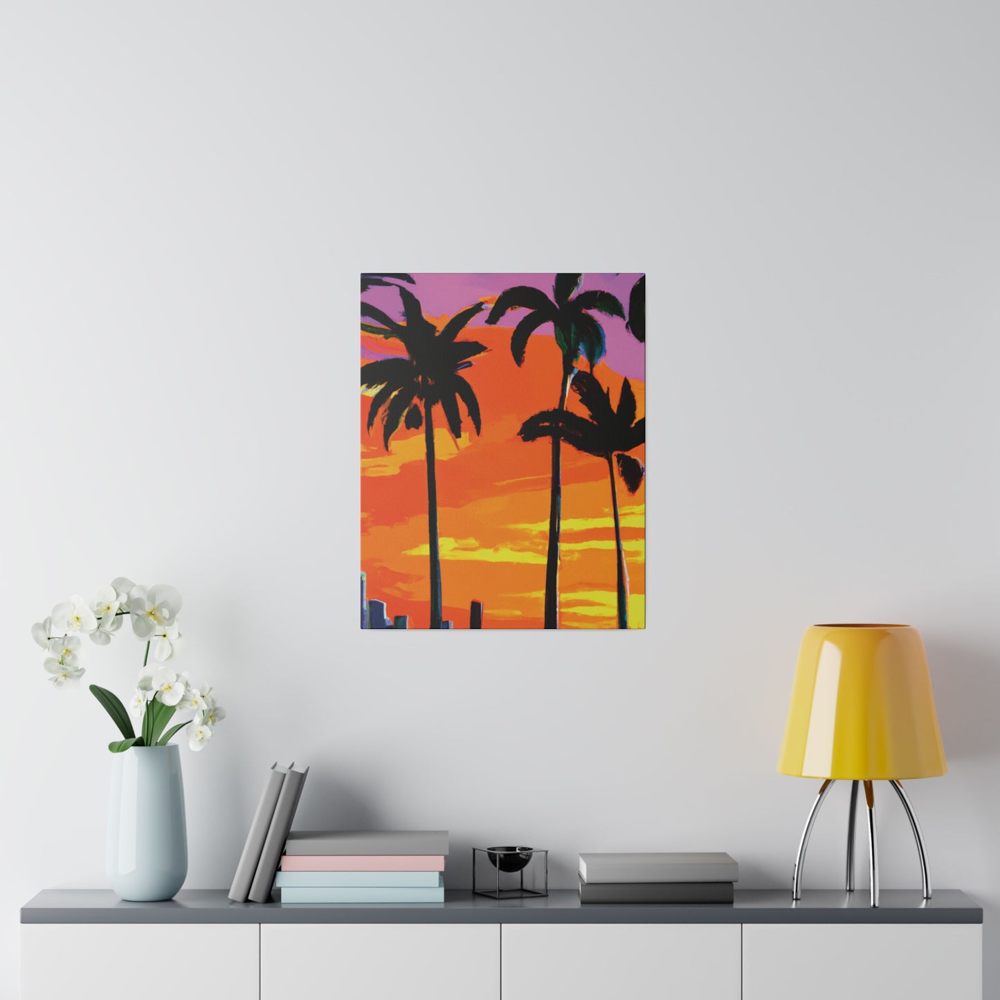 7834K - Miami Beach Sunset Painting Print | Miami | Beach | Sunset | Poster | Home Decor | Wall Art | Canvas