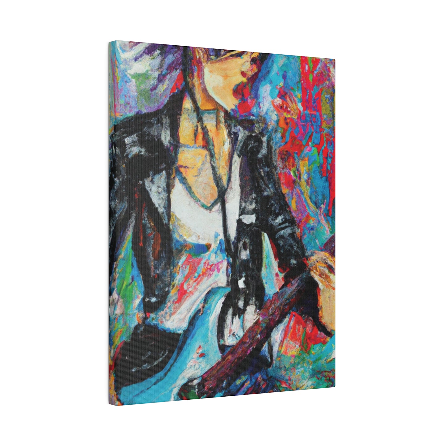 3492Z - Rockstar Oil Painting Style Print | Poster | Home Decor | Wall Art | Music Art | Canvas