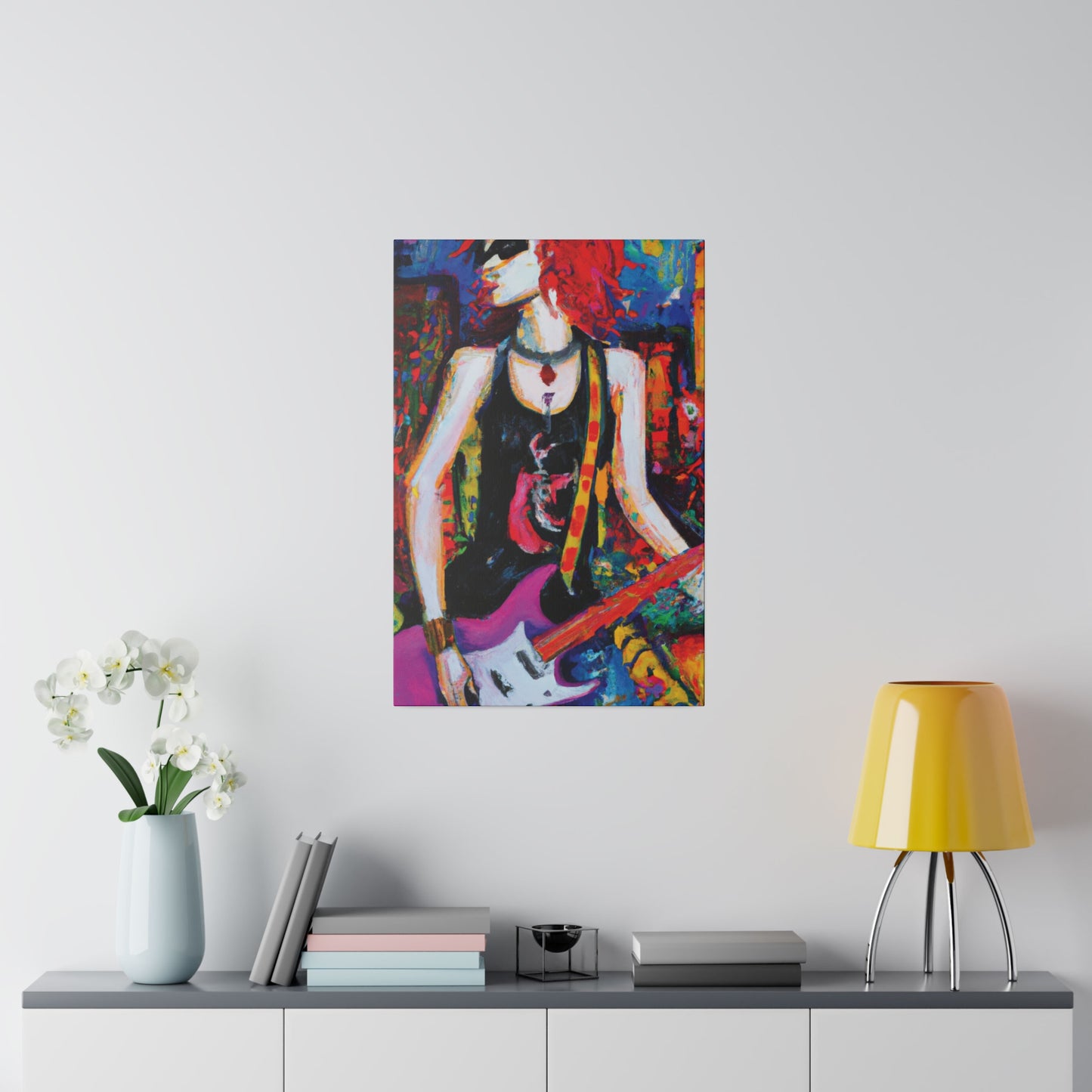 9648D - Rockstar Oil Painting Style Print | Poster | Home Decor | Wall Art | Music Art | Canvas