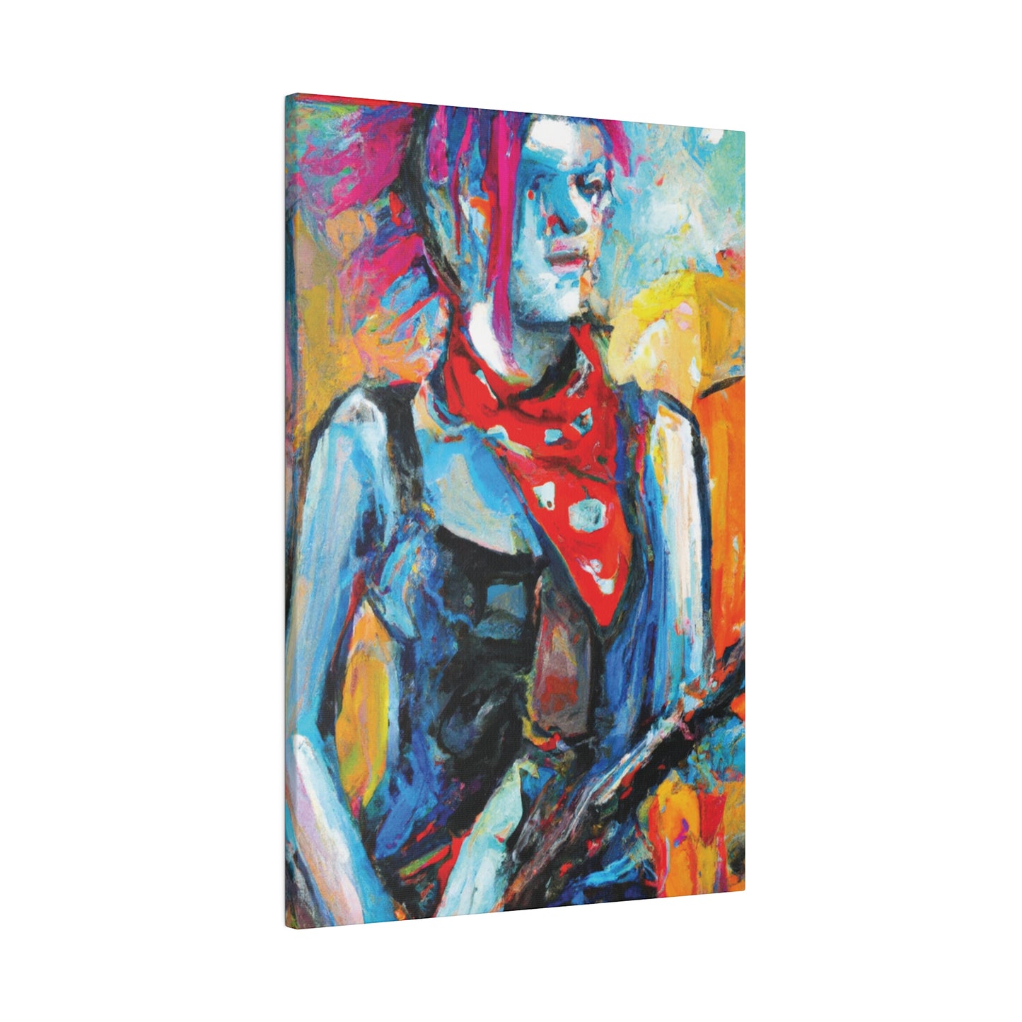 7372P - Rockstar Oil Painting Style Print | Poster | Home Decor | Wall Art | Music Art | Canvas