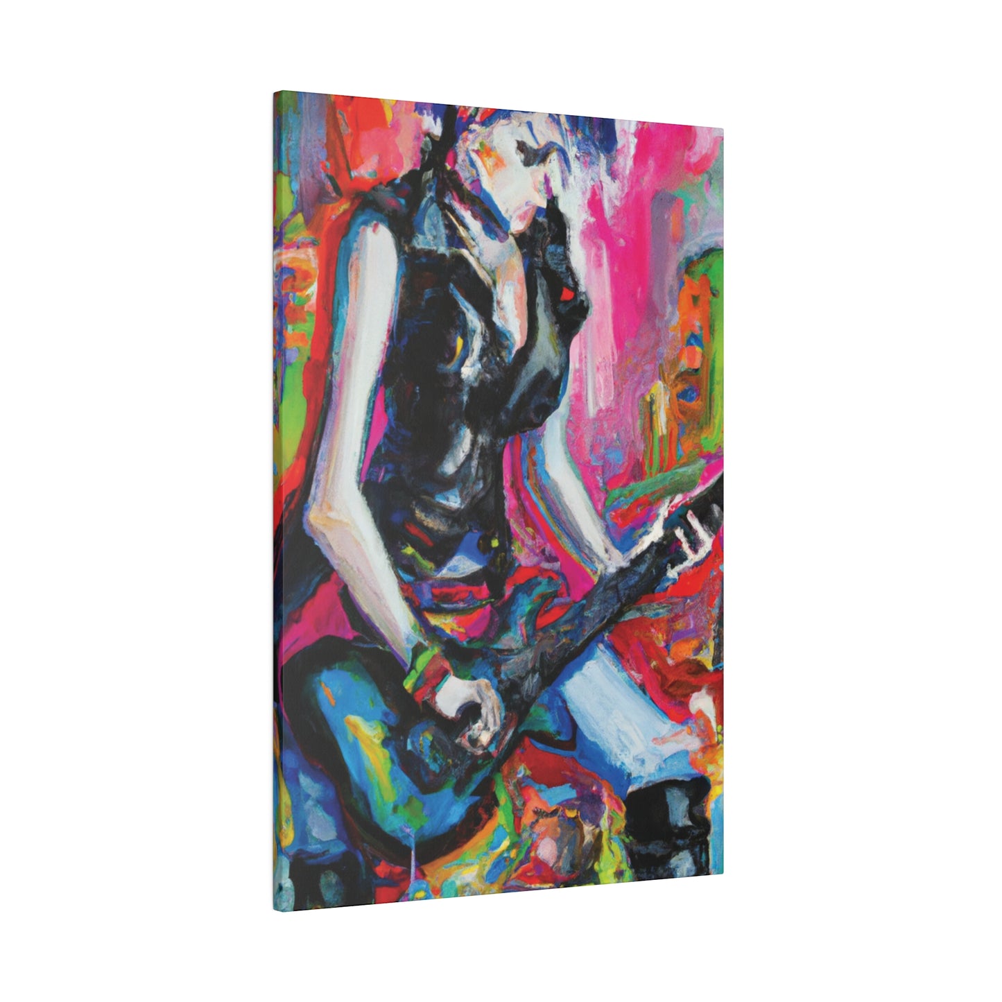 795W - Rockstar Oil Painting Style Print | Poster | Home Decor | Wall Art | Music Art | Canvas