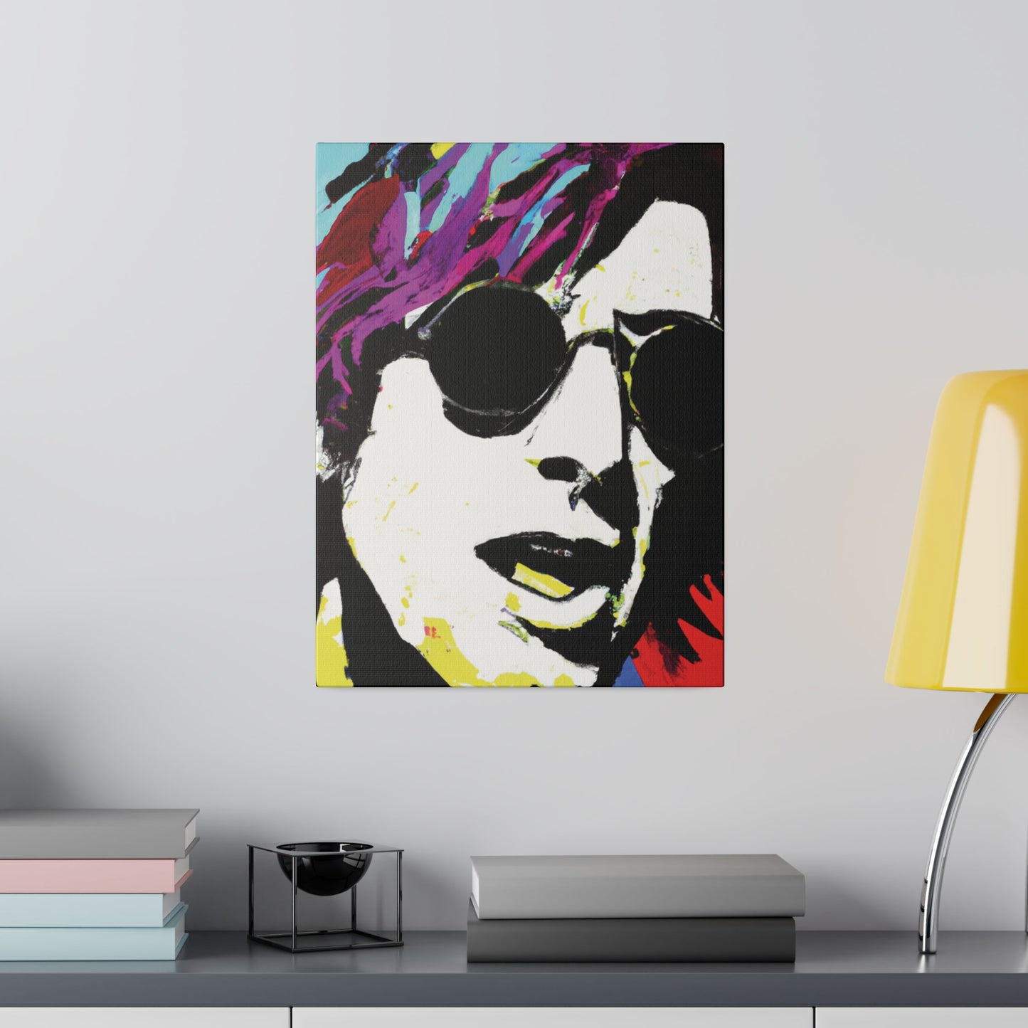 9436F - Rockstar Painting Print | Face | Abstract | Poster | Home Decor | Wall Art | Music Art | Canvas