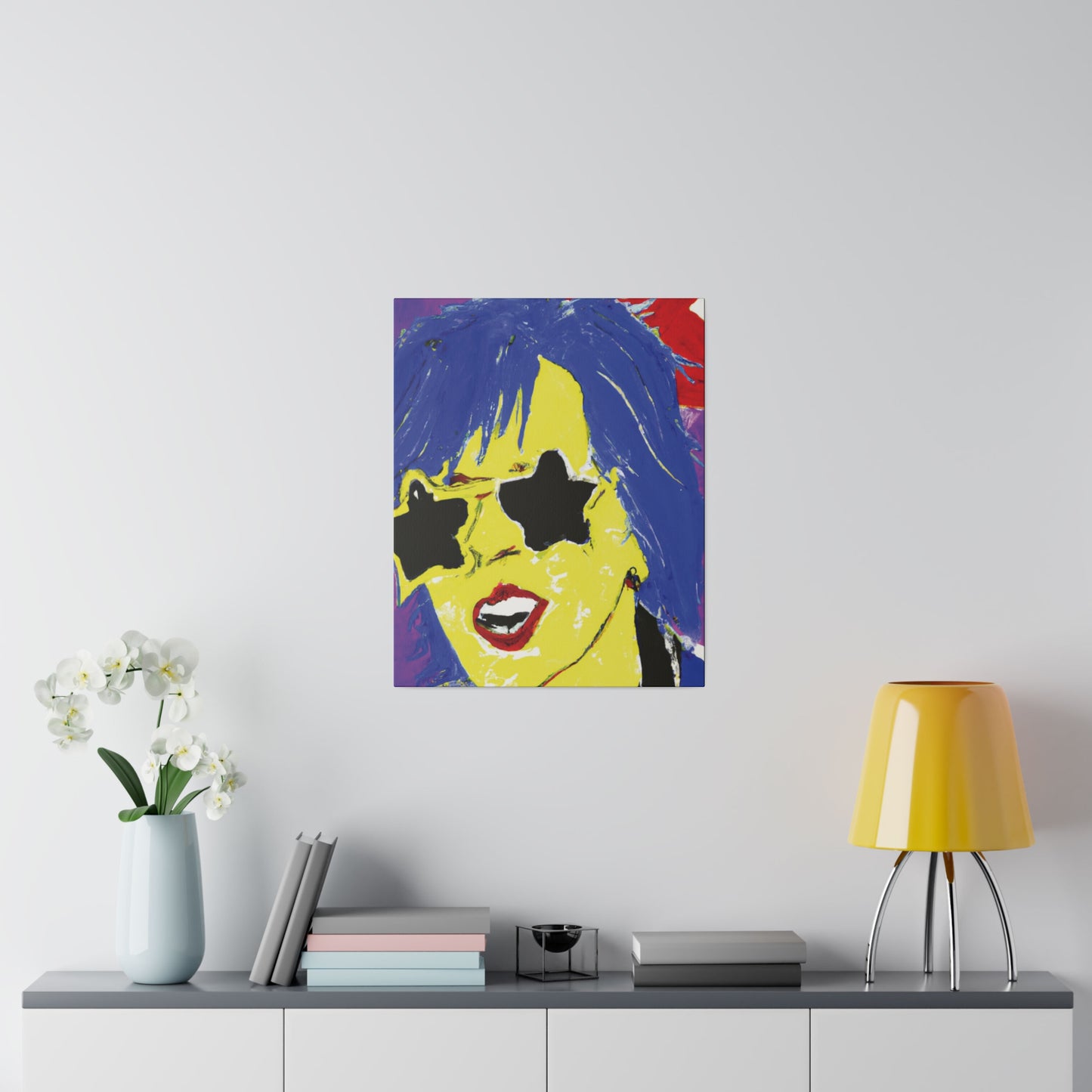 6721Z - Rockstar Painting Print | Face | Abstract | Poster | Home Decor | Wall Art | Music Art | Canvas