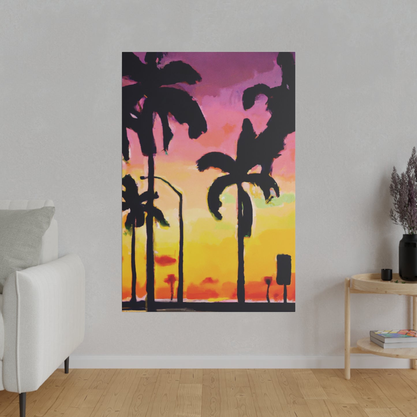 1792J - Miami Beach Sunset Painting Print | Miami | Beach | Sunset | Poster | Home Decor | Wall Art | Canvas