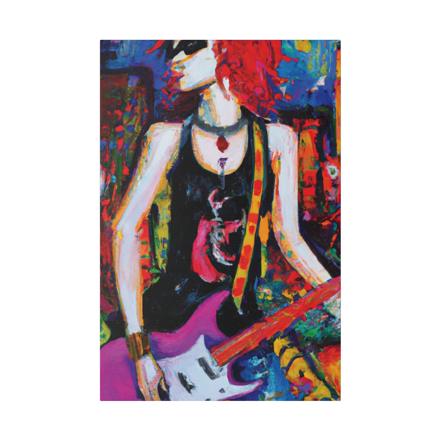 9648D - Rockstar Oil Painting Style Print | Poster | Home Decor | Wall Art | Music Art | Canvas